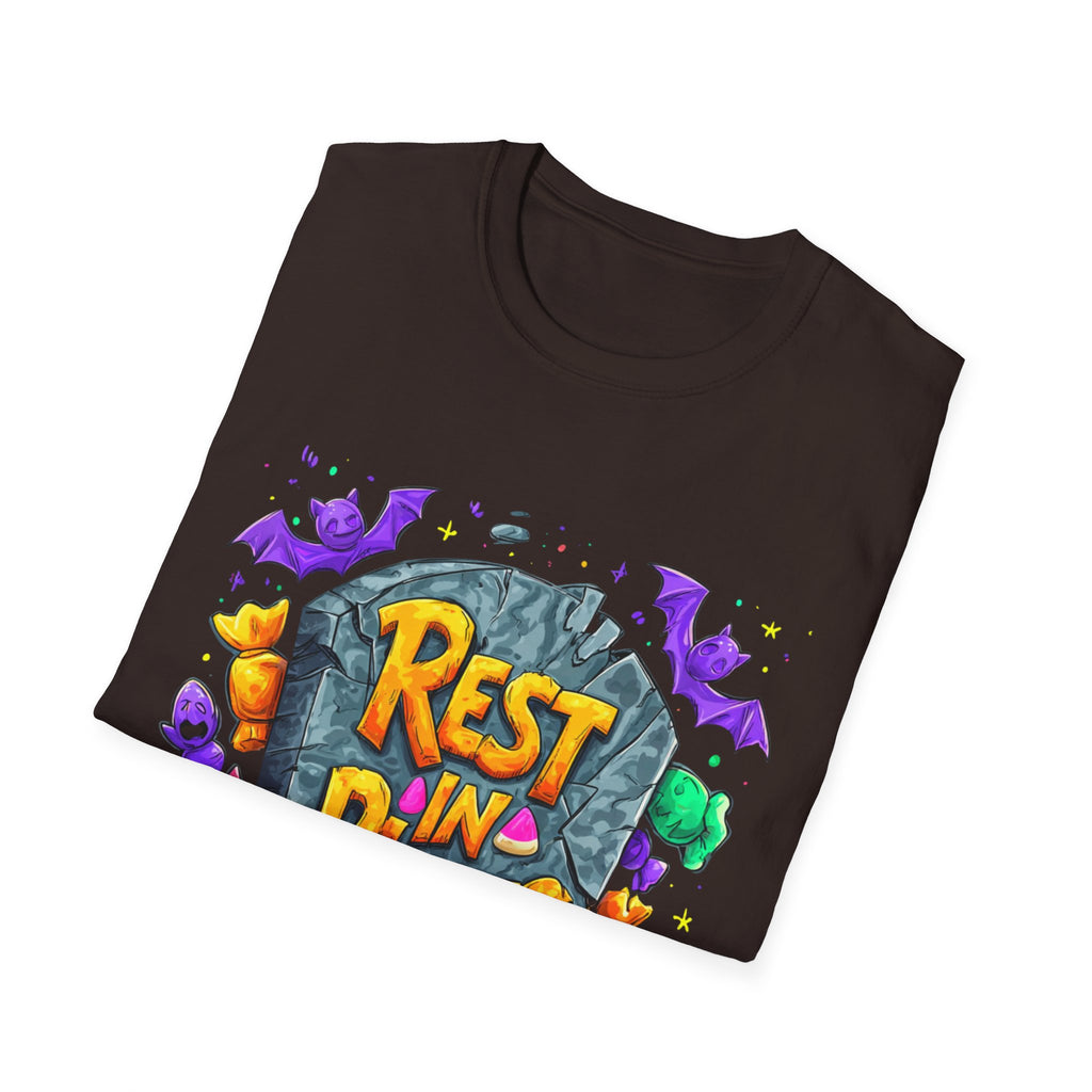 Rest in Pieces T-Shirt – Funny Halloween Graphic Tee | Unisex Cotton Softstyle Shirt