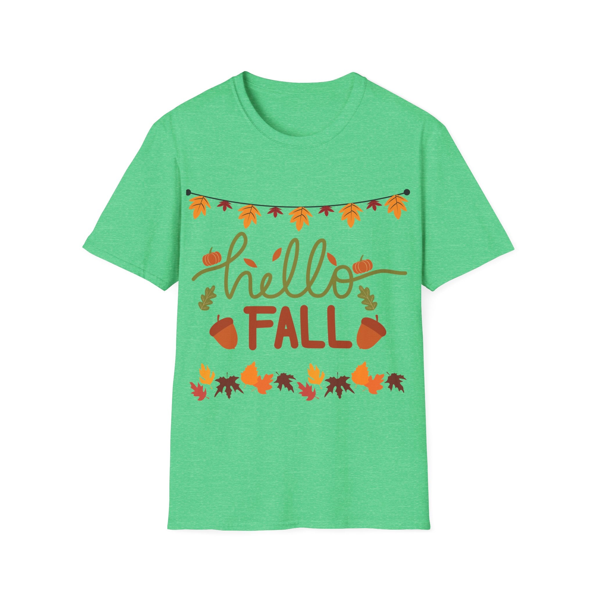 Hello Fall T-Shirt – Cute Autumn Graphic Tee | Cozy Pumpkin Season Unisex Shir