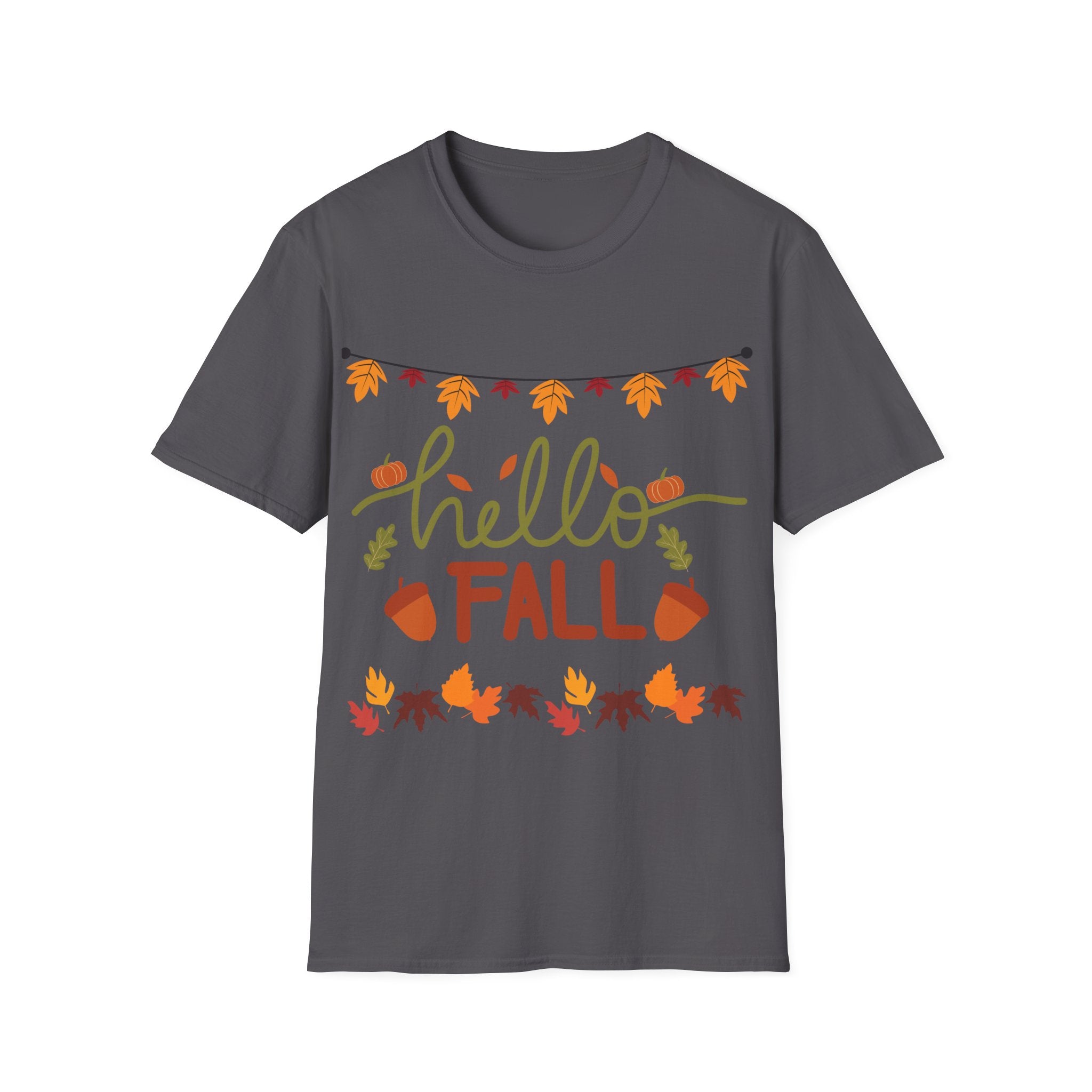Hello Fall T-Shirt – Cute Autumn Graphic Tee | Cozy Pumpkin Season Unisex Shir