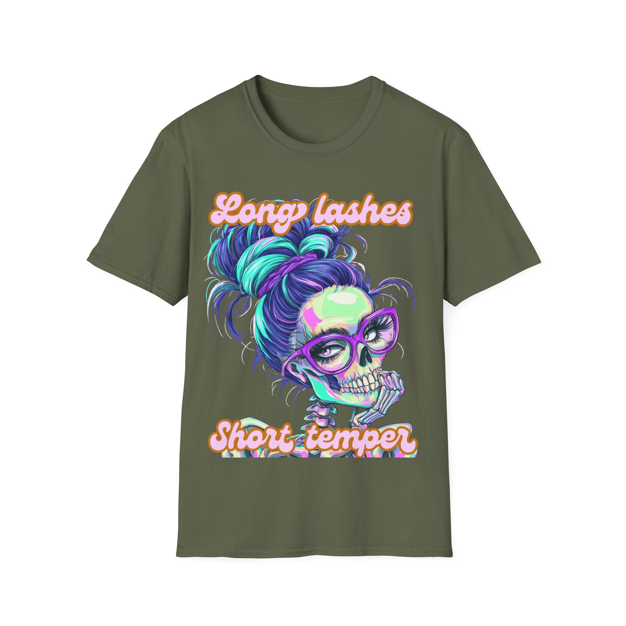 Long Lashes Short Temper Shirt | Funny Makeup T-Shirt | Sassy Beauty Graphic Tee | Lash Lover Gift | Unisex Top