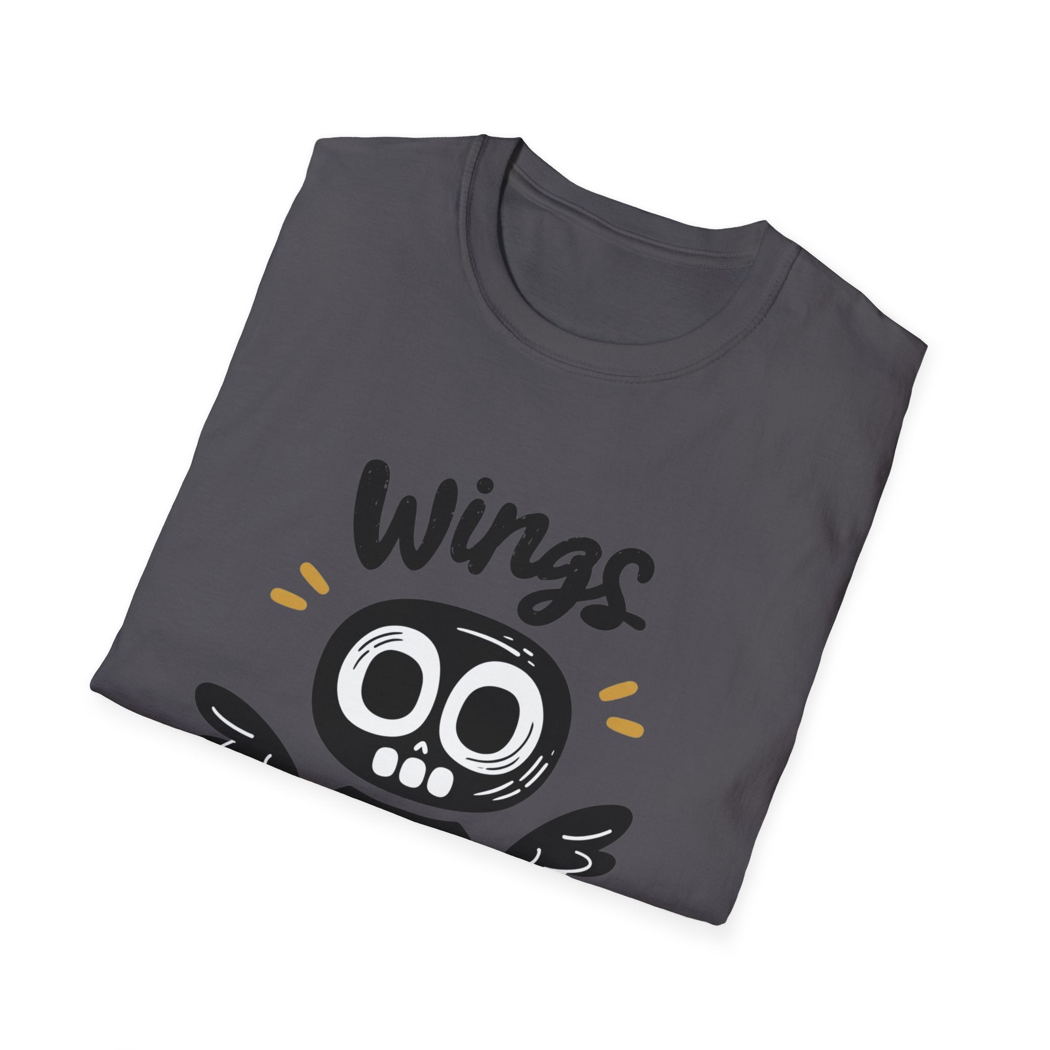 Wing Out for LOVE T-Shirt – Positive Halloween Graphic Tee | Unisex Softstyle Cotton Shirt