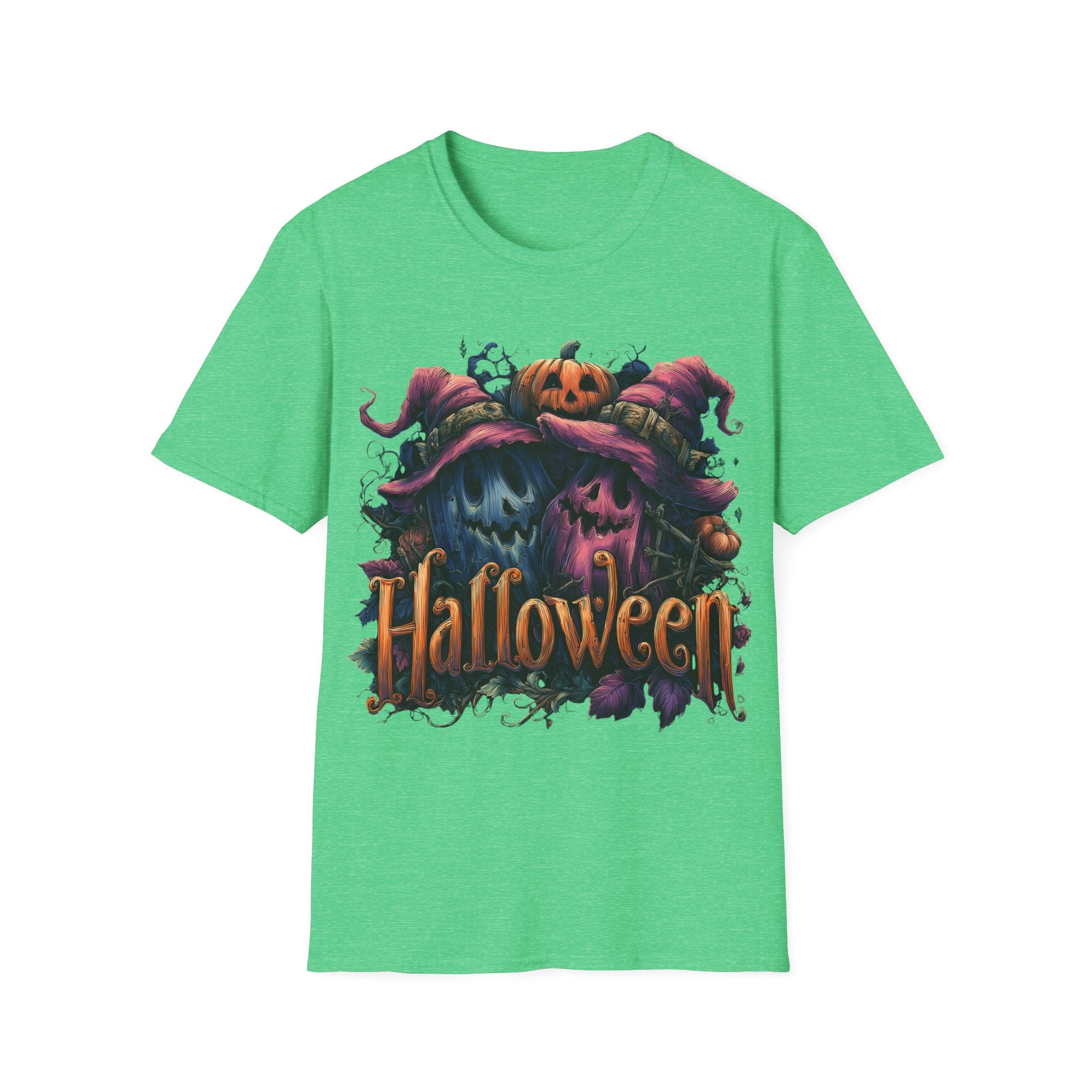 Whimsical Ghost Pumpkins Halloween Shirt – Cute Witch Hat Pumpkin Tee, Spooky Season Aesthetic Graphic Tee