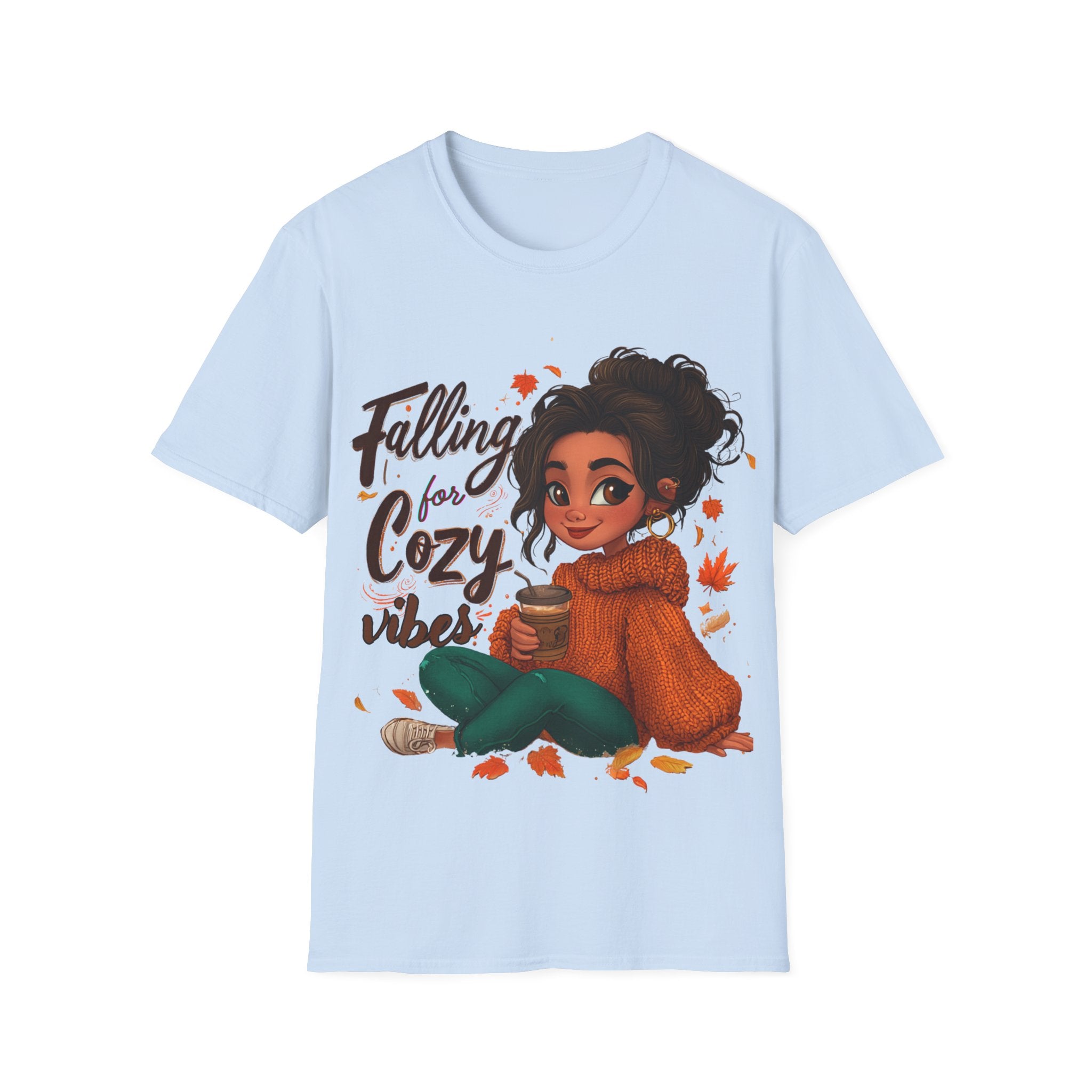 Falling Cozy Vibes Shirt | Cute Fall T-Shirt | Cozy Autumn Graphic Tee | Pumpkin Season Outfit | Unisex Top