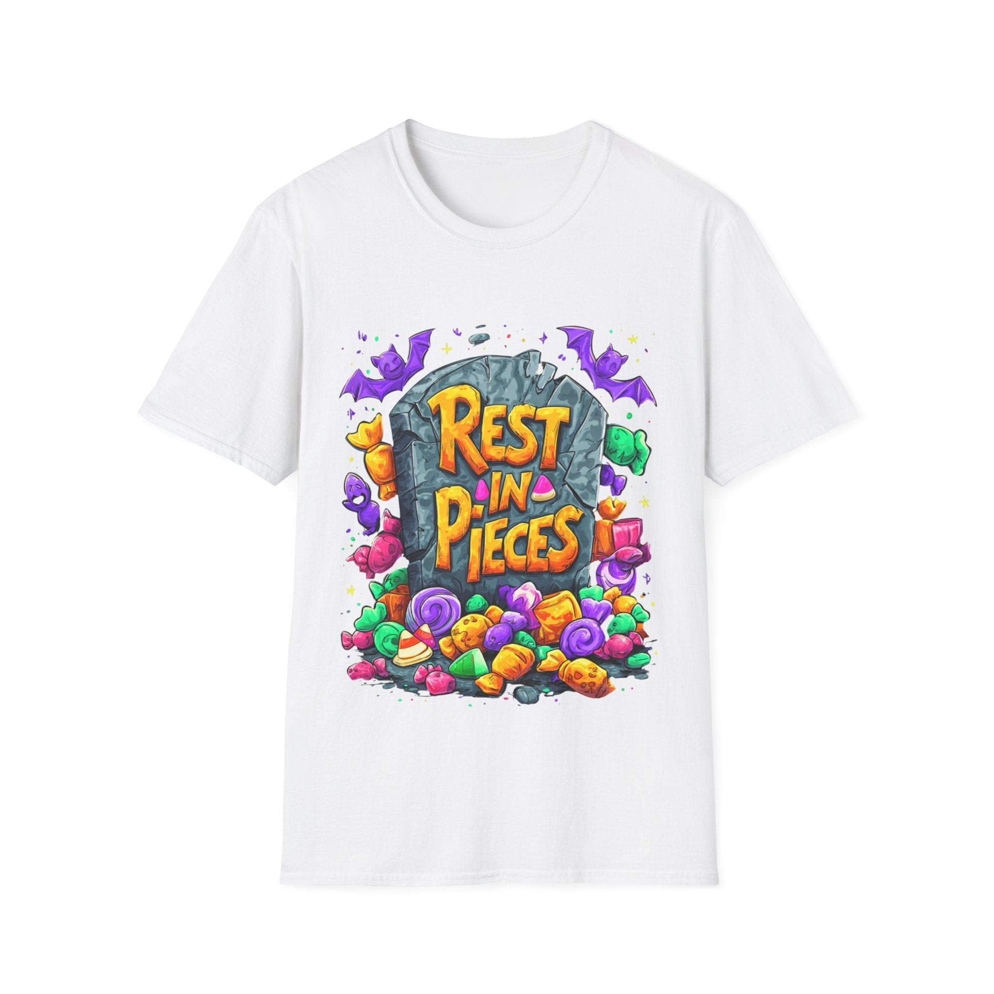Rest in Pieces T-Shirt – Funny Halloween Graphic Tee | Unisex Cotton Softstyle Shirt