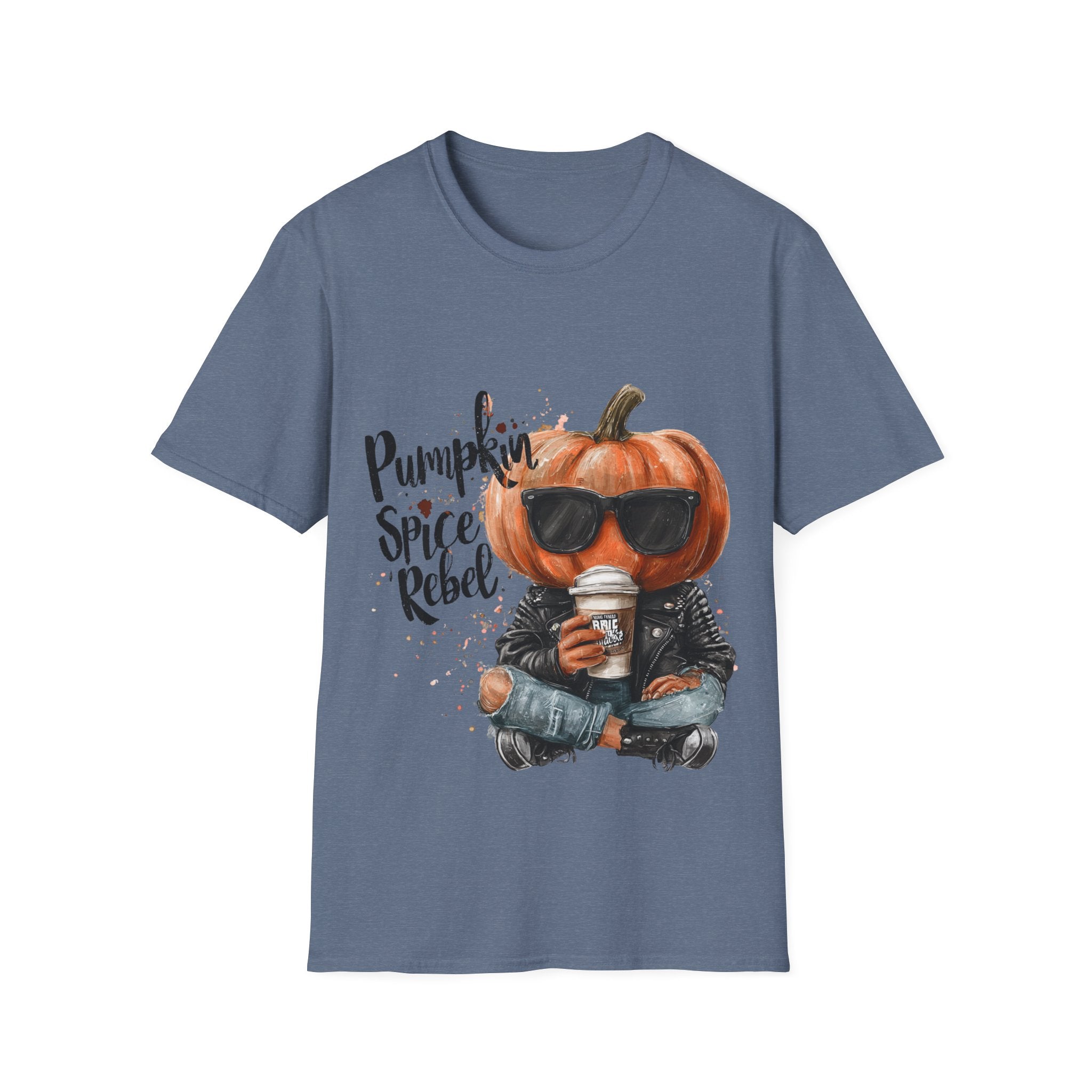 Funny Spooky Tee – Pumpkin Spice Rebel Halloween Graphic Shirt - Unisex Softstyle T-Shirt