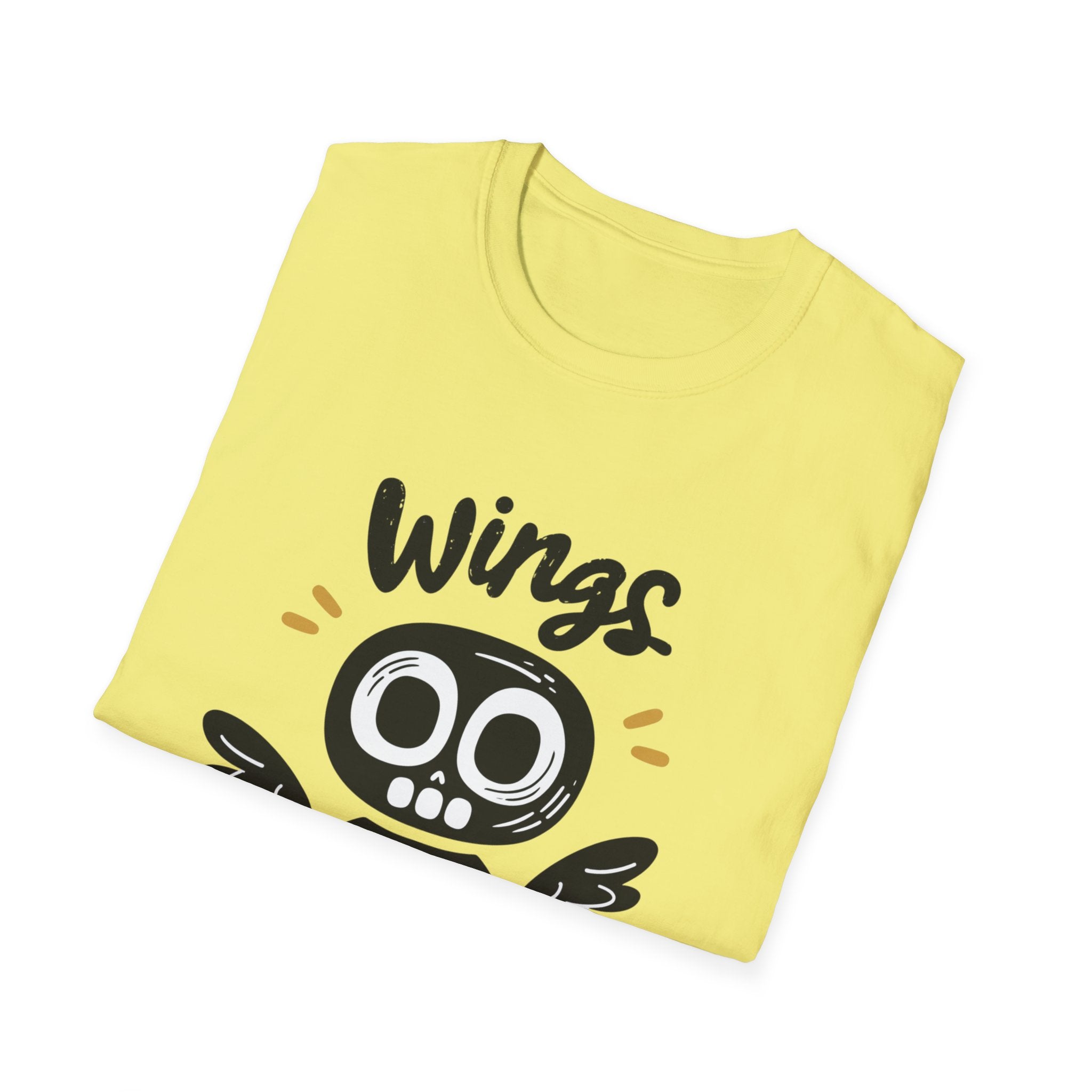 Wing Out for LOVE T-Shirt – Positive Halloween Graphic Tee | Unisex Softstyle Cotton Shirt