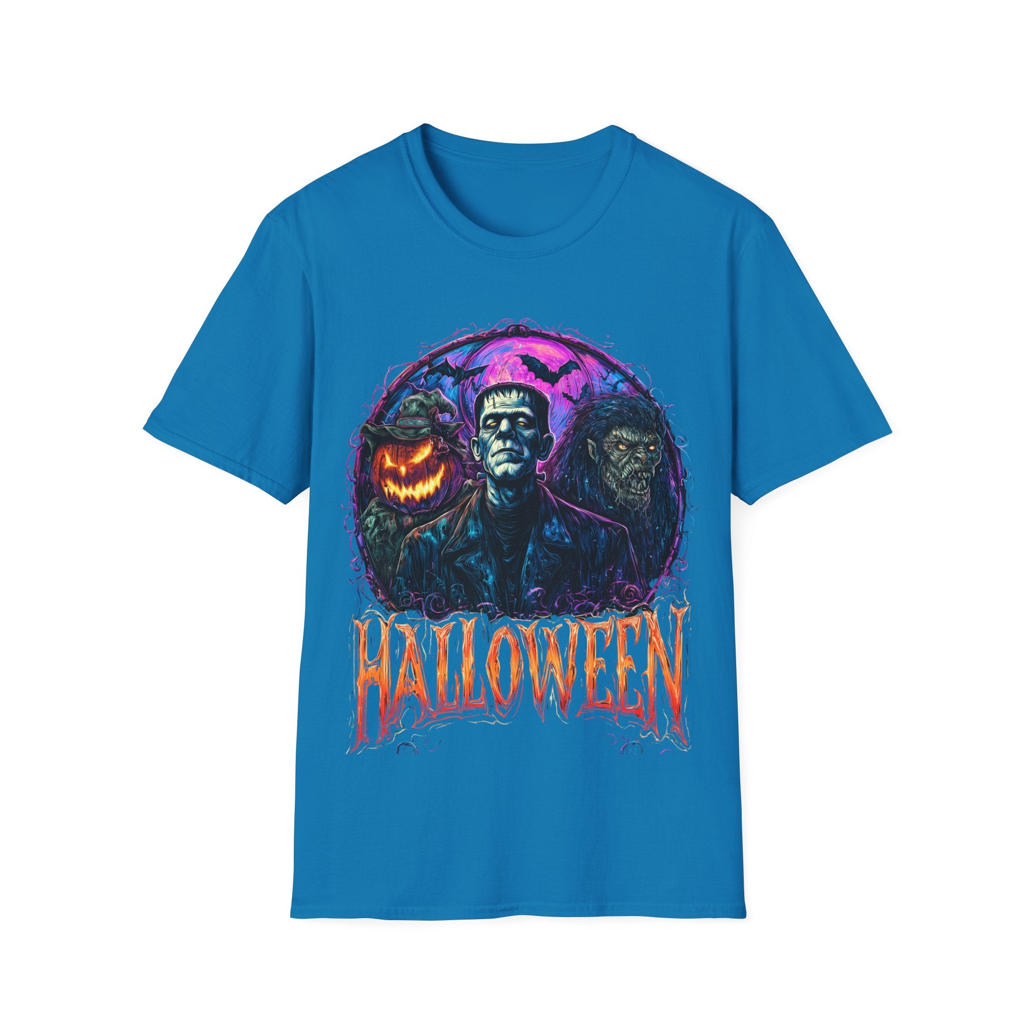 Frankenstein Scary Halloween Shirt – Ghosts, Pumpkins & Horror Graphic Tee