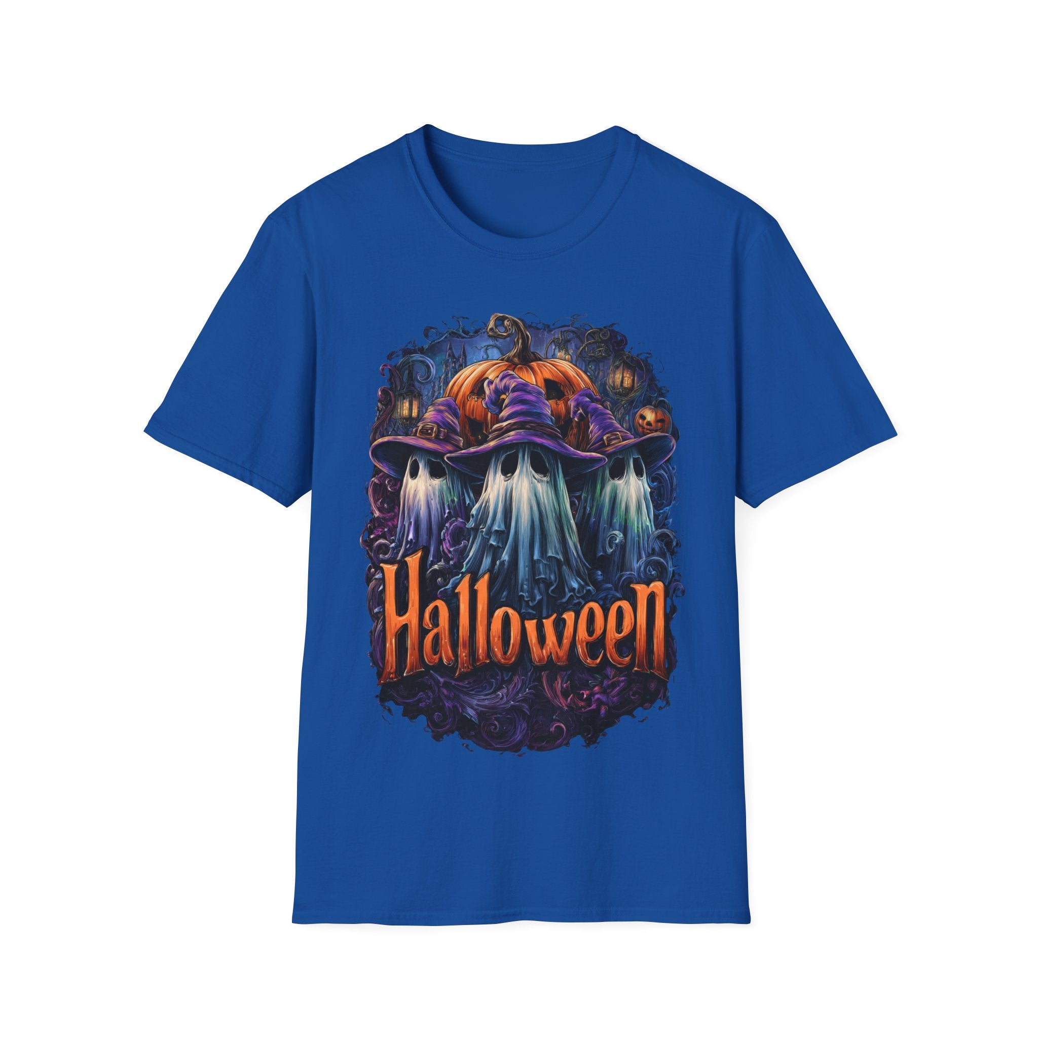 Witch Hat Ghosts Halloween Shirt – Spooky Pumpkin Ghost Tee, Cute Haunted Aesthetic Fall Graphic Tee