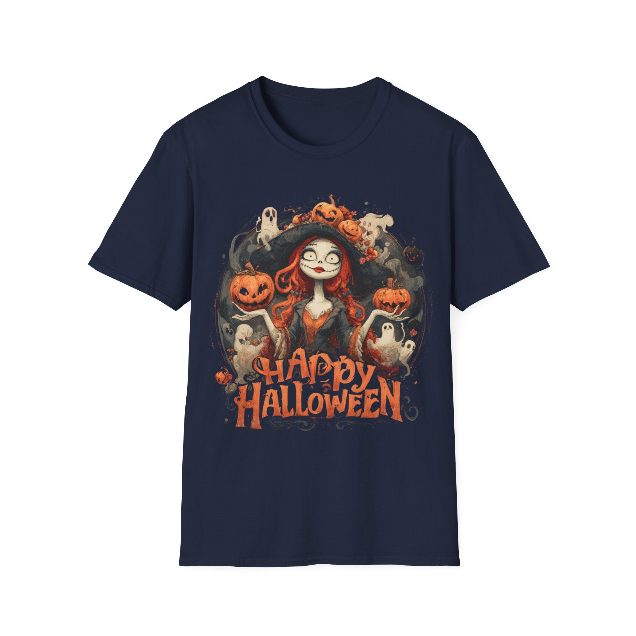 Happy Halloween Witch Shirt – Spooky Cute Pumpkin Witch Tee, Vintage Halloween Aesthetic Graphic Shirt