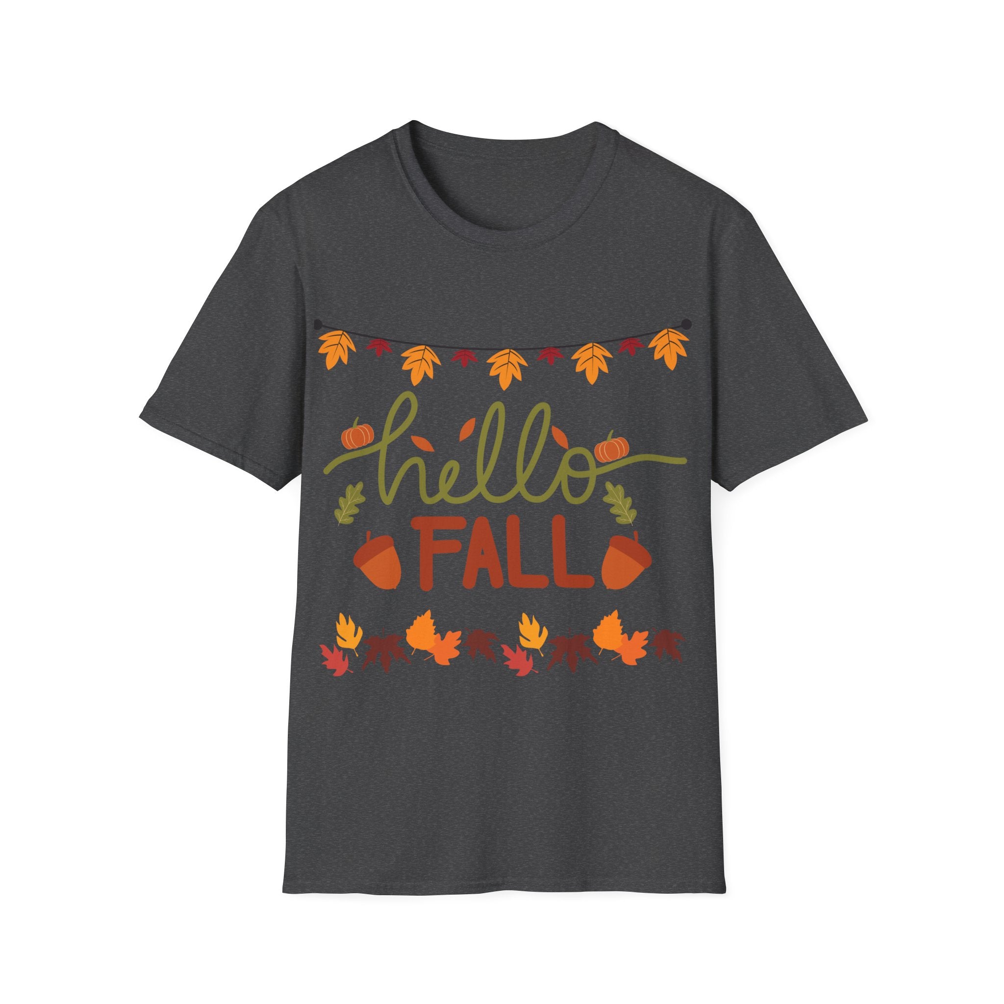 Hello Fall T-Shirt – Cute Autumn Graphic Tee | Cozy Pumpkin Season Unisex Shir