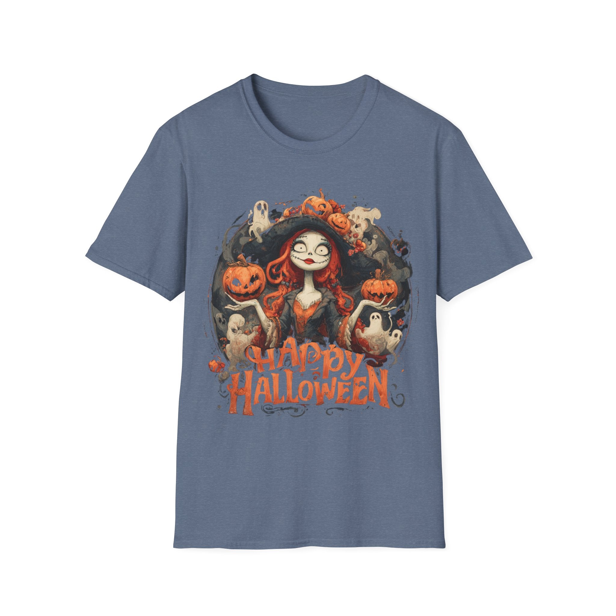 Happy Halloween Witch Shirt – Spooky Cute Pumpkin Witch Tee, Vintage Halloween Aesthetic Graphic Shirt
