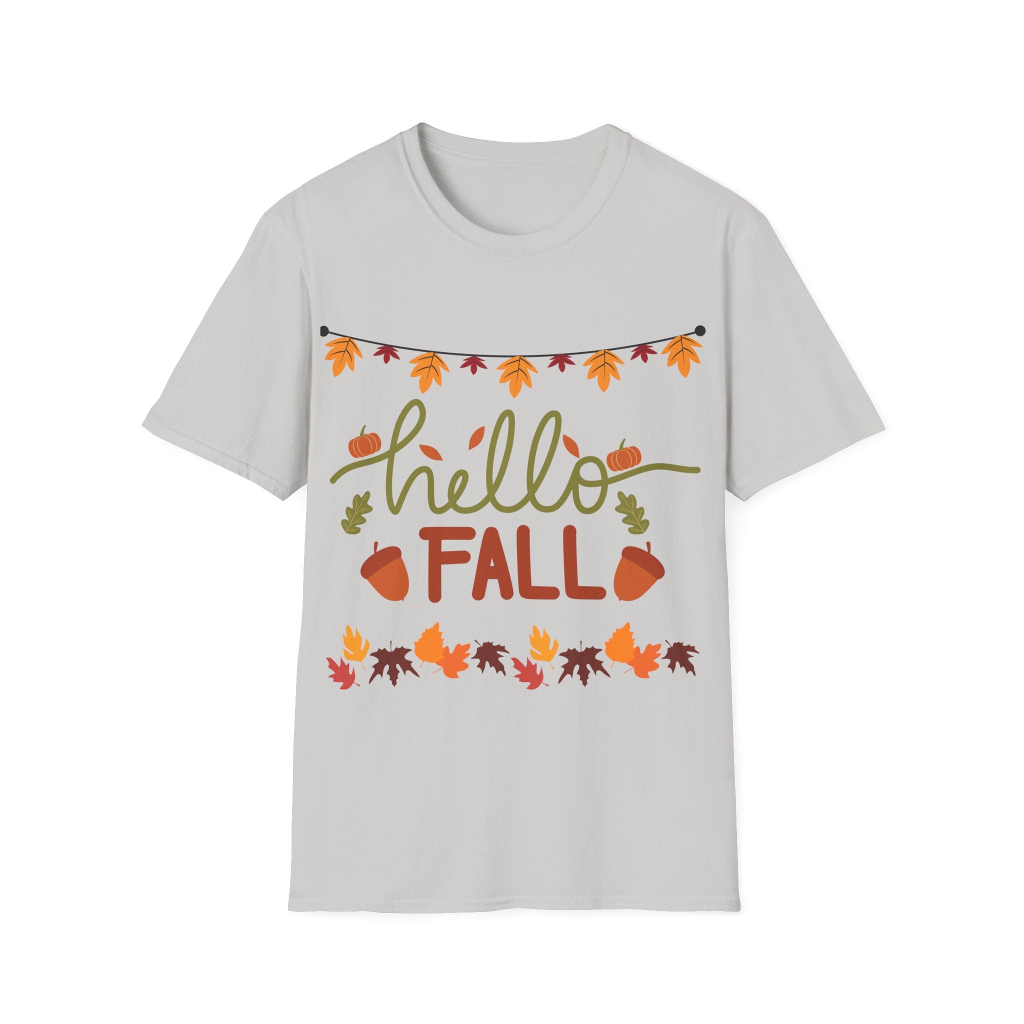 Hello Fall T-Shirt – Cute Autumn Graphic Tee | Cozy Pumpkin Season Unisex Shir