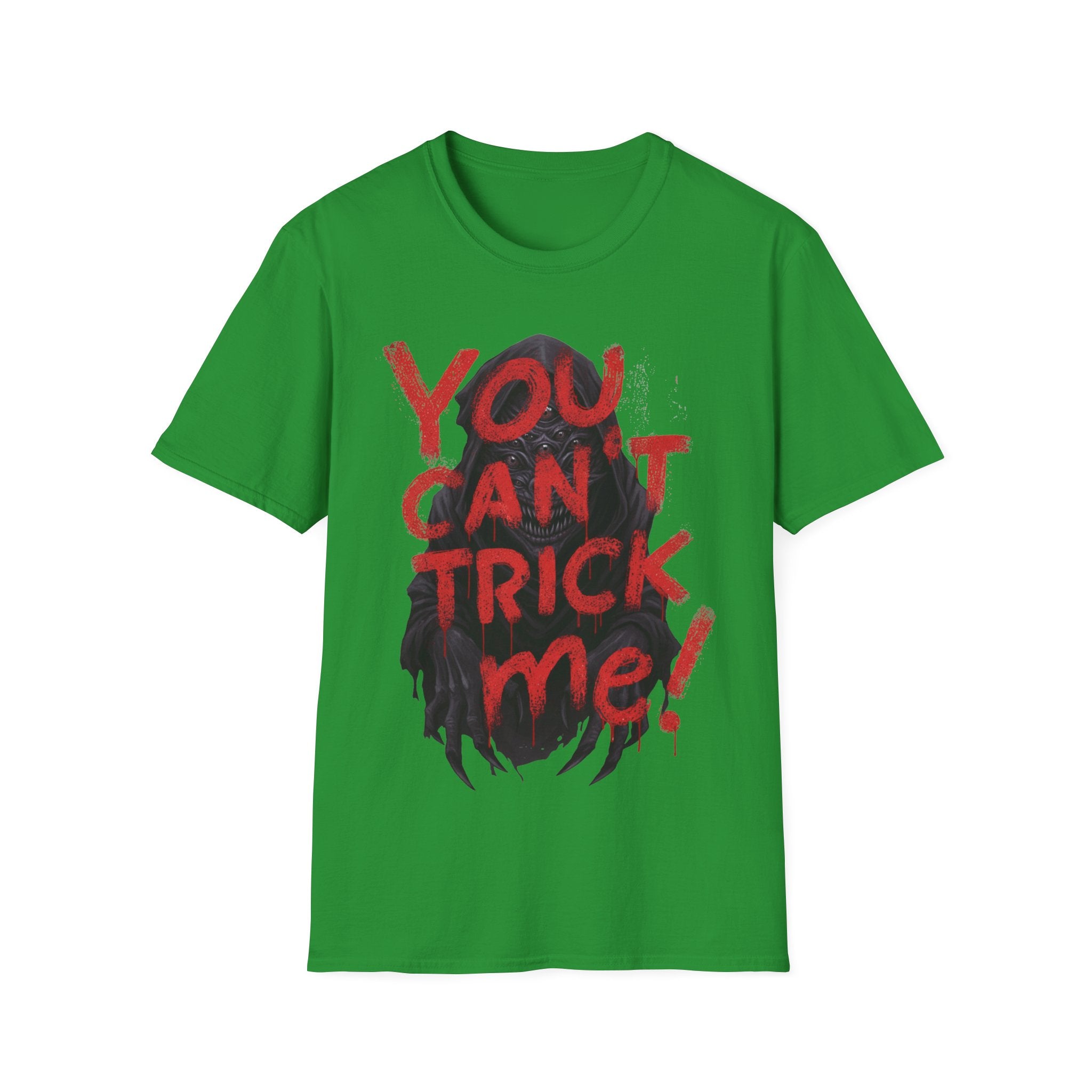 You Can’t Trick Me Tee – Creepy Grim Reaper Halloween Shirt - Everyday Unisex Cotton T-Shirt – Comfortable, Modern Fit, Long-Lasting Wear