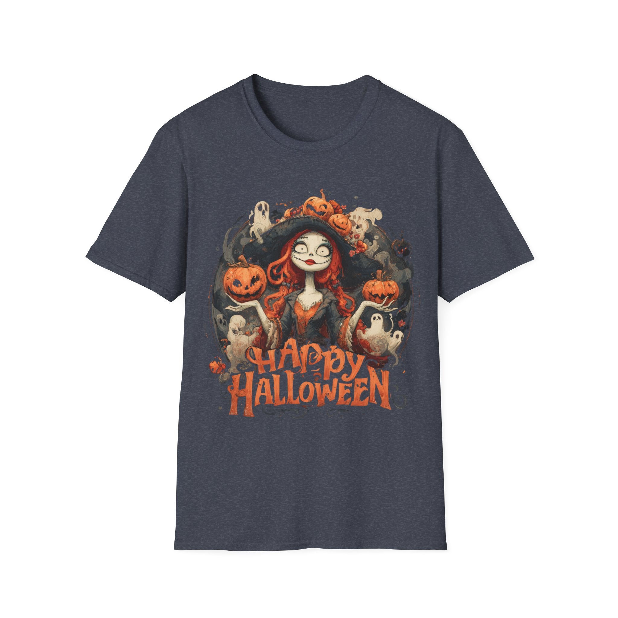 Happy Halloween Witch Shirt – Spooky Cute Pumpkin Witch Tee, Vintage Halloween Aesthetic Graphic Shirt
