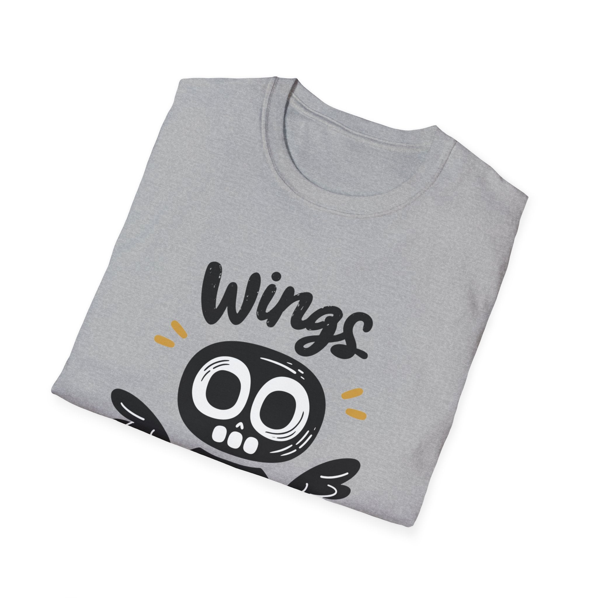 Wing Out for LOVE T-Shirt – Positive Halloween Graphic Tee | Unisex Softstyle Cotton Shirt