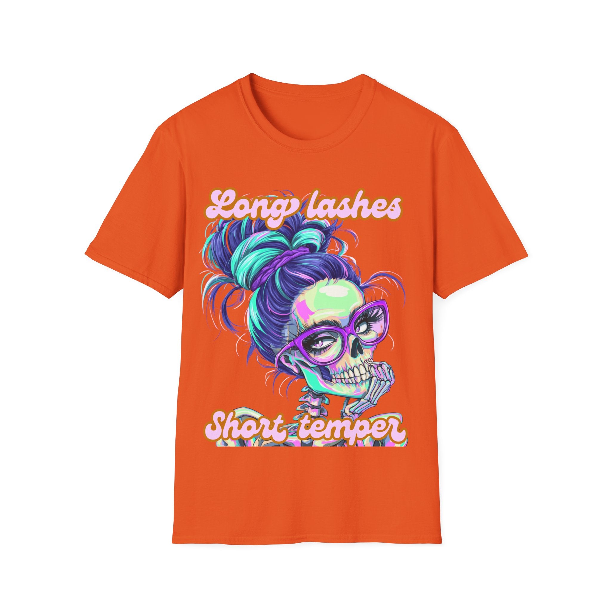 Long Lashes Short Temper Shirt | Funny Makeup T-Shirt | Sassy Beauty Graphic Tee | Lash Lover Gift | Unisex Top