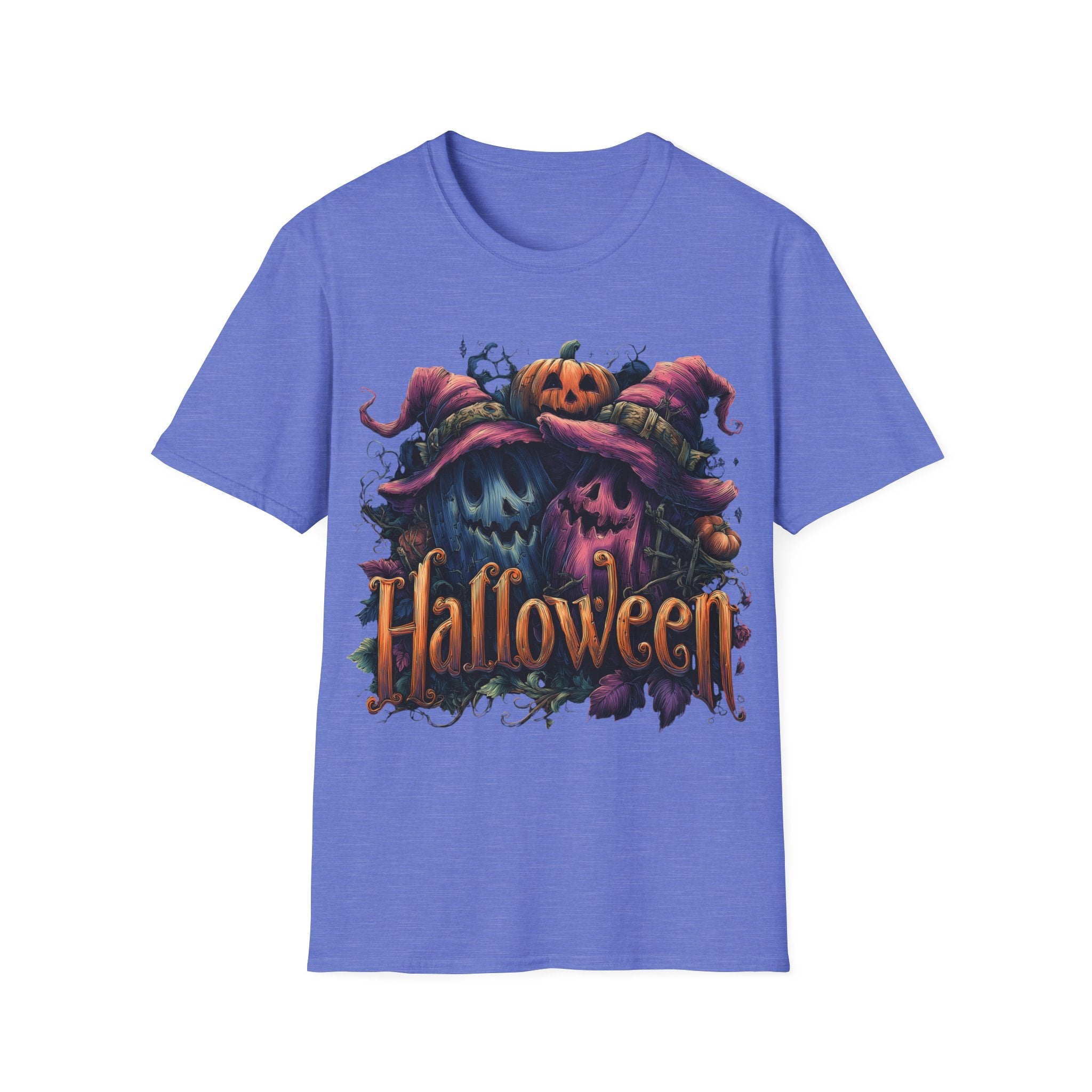 Whimsical Ghost Pumpkins Halloween Shirt – Cute Witch Hat Pumpkin Tee, Spooky Season Aesthetic Graphic Tee