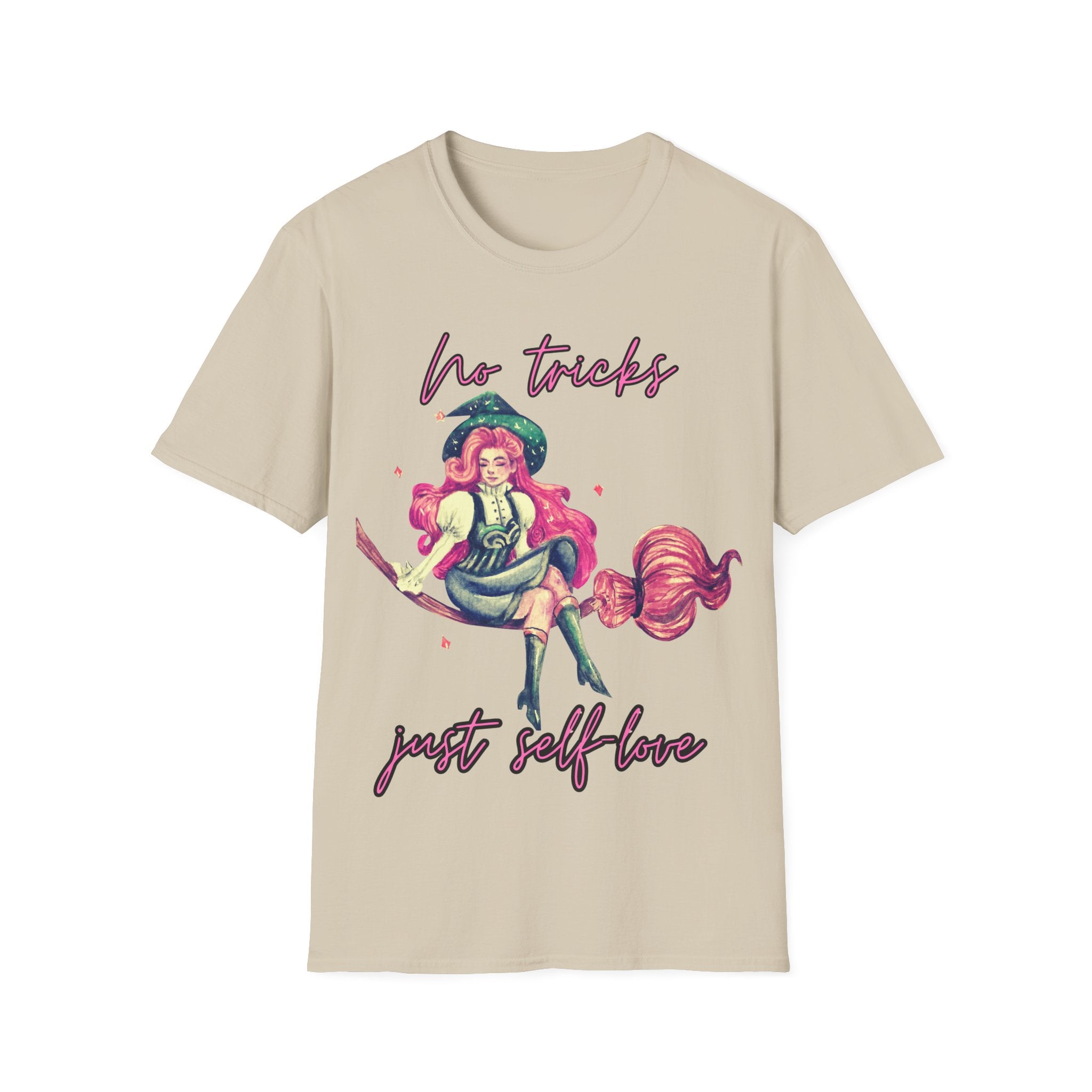 No Tricks Just Self-Love T-Shirt – Positive Halloween Graphic Tee | Unisex  Softstyle Cotton Shirt