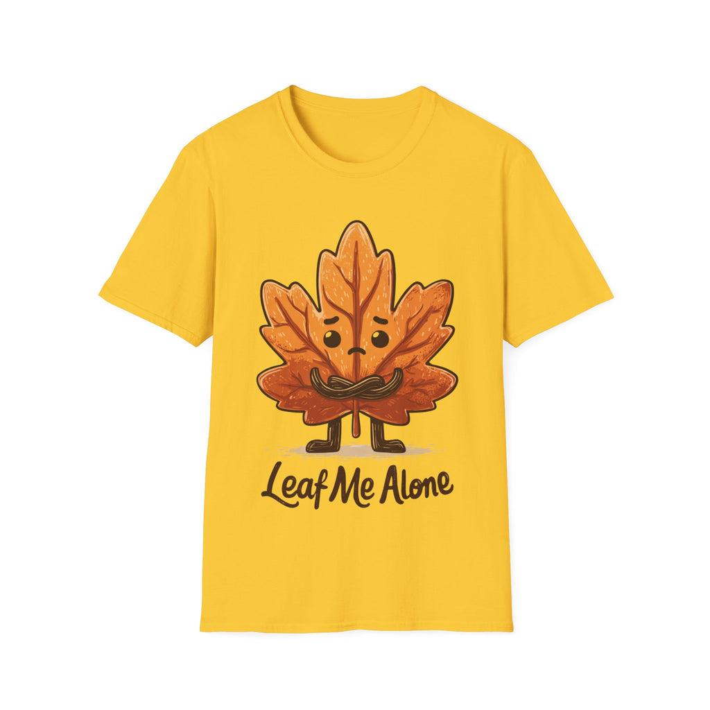 Leaf Me Alone Shirt | Funny Fall T-Shirt | Autumn Pun Graphic Tee | Cozy Pumpkin Season Unisex Top | Gift for Her or Him