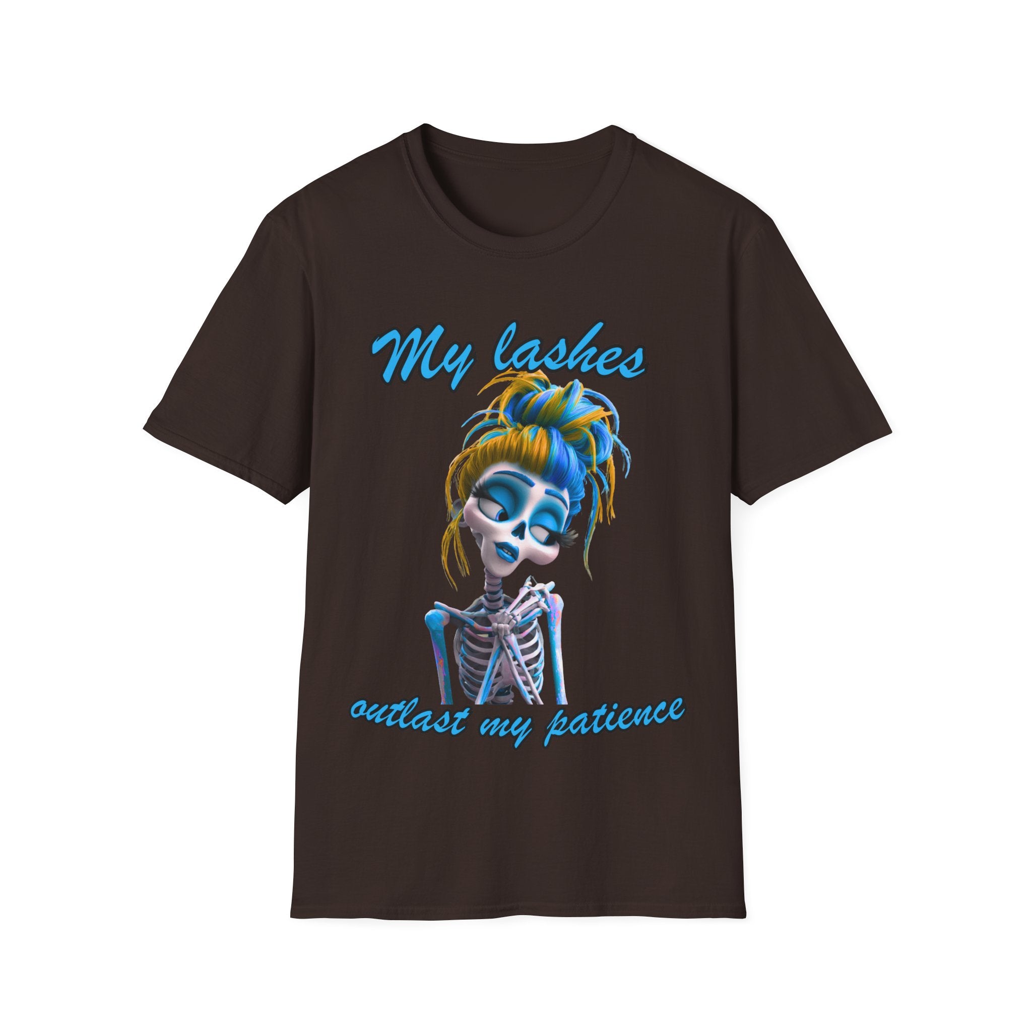 My Lashes Outlast My Patience T-Shirt – Funny Sassy Makeup Graphic Tee | Unisex Cotton Shirt