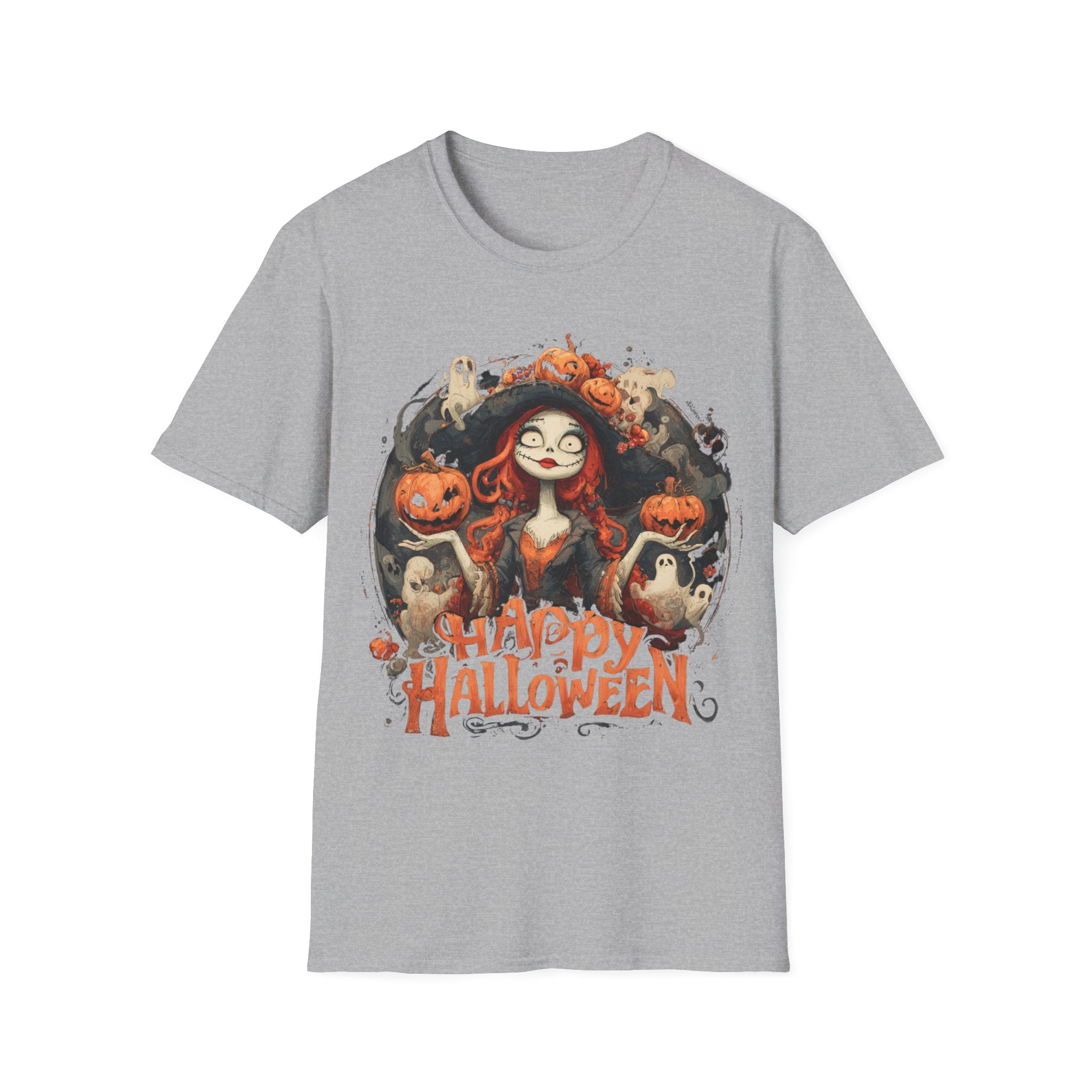 Happy Halloween Witch Shirt – Spooky Cute Pumpkin Witch Tee, Vintage Halloween Aesthetic Graphic Shirt