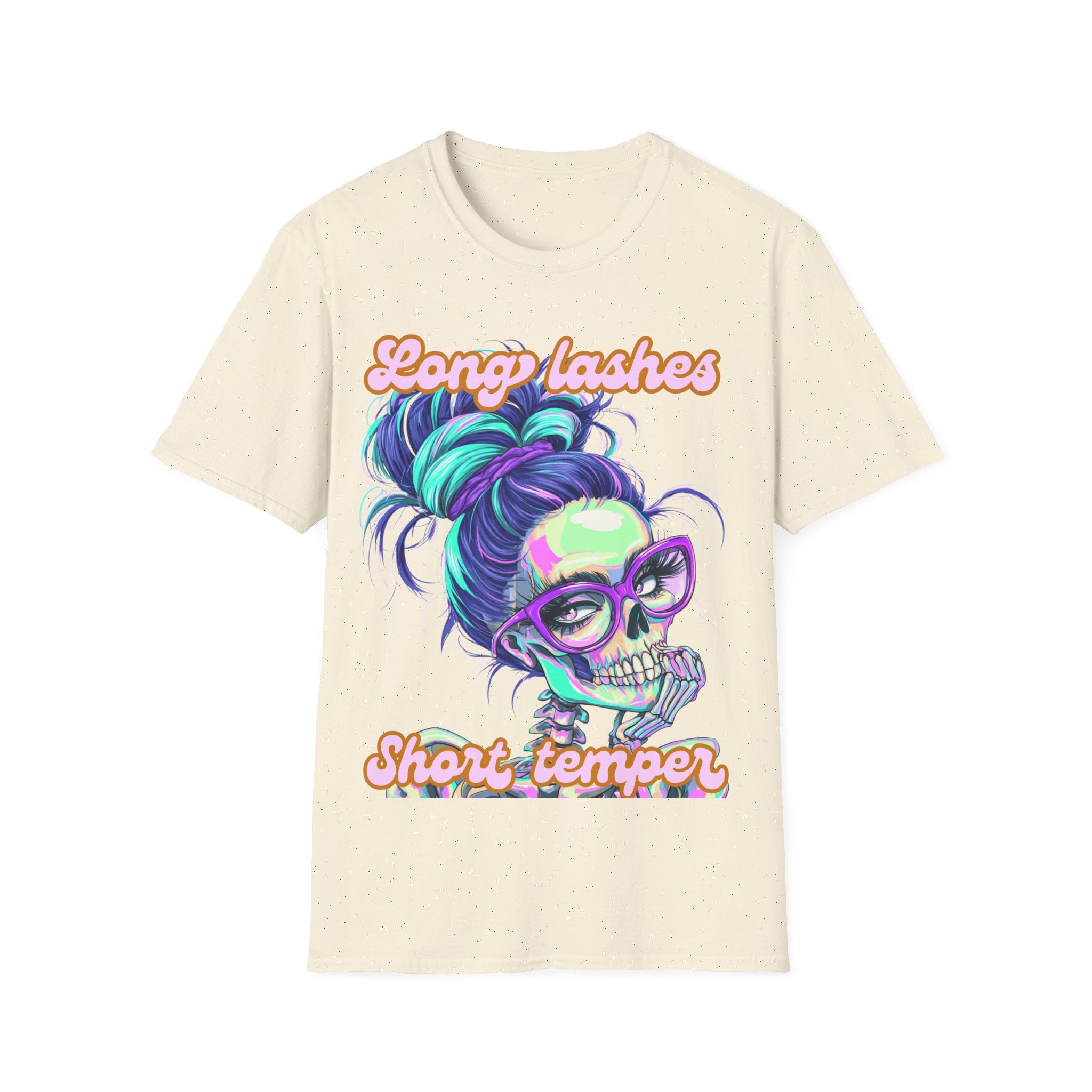 Long Lashes Short Temper Shirt | Funny Makeup T-Shirt | Sassy Beauty Graphic Tee | Lash Lover Gift | Unisex Top