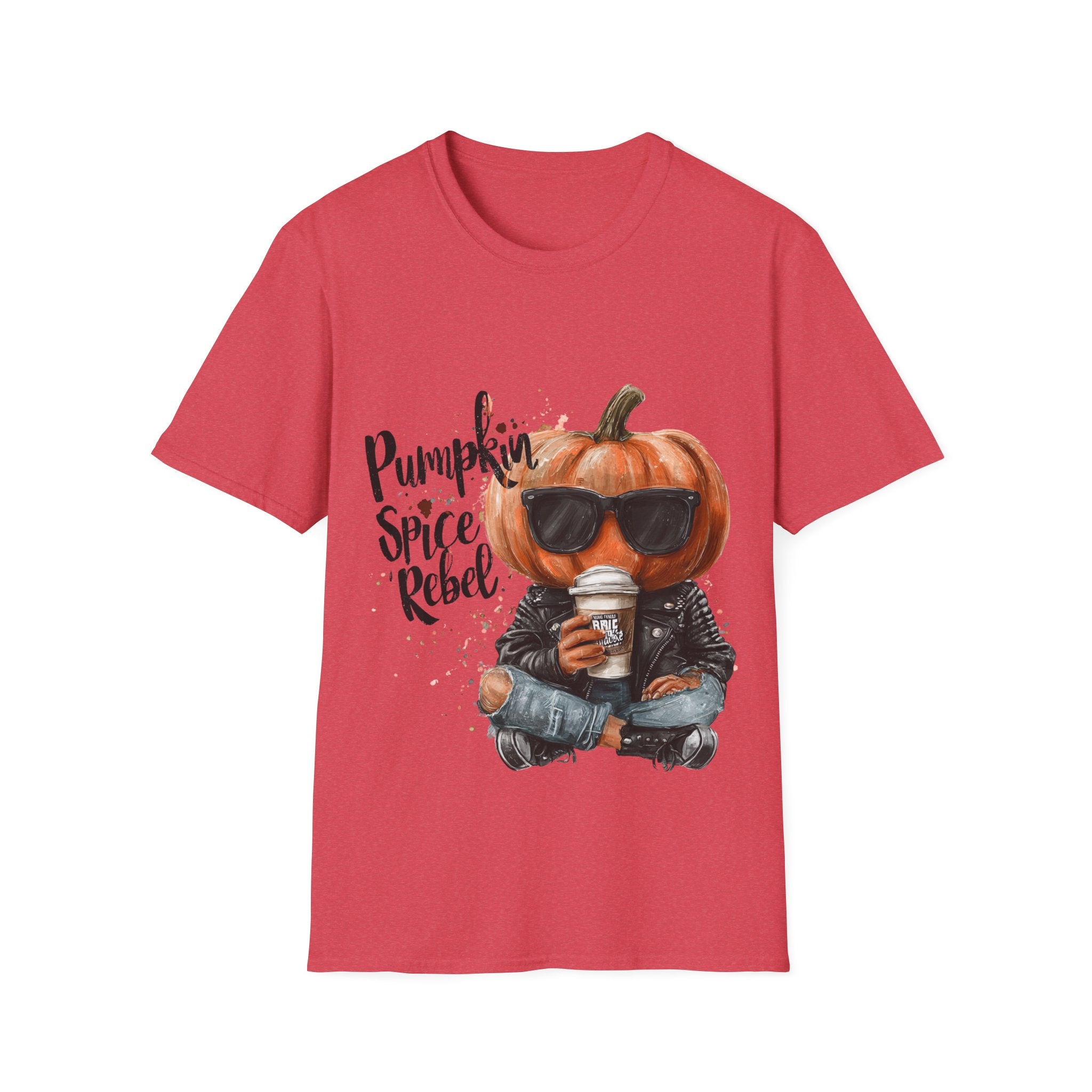 Funny Spooky Tee – Pumpkin Spice Rebel Halloween Graphic Shirt - Unisex Softstyle T-Shirt