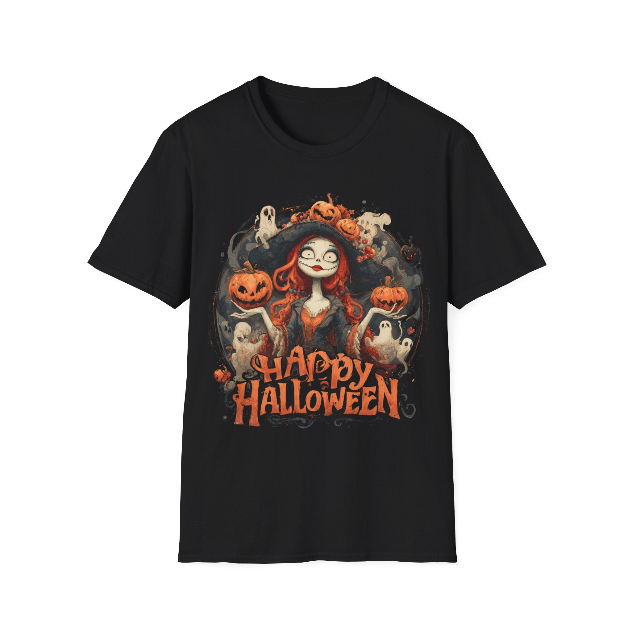 Happy Halloween Witch Shirt – Spooky Cute Pumpkin Witch Tee, Vintage Halloween Aesthetic Graphic Shirt