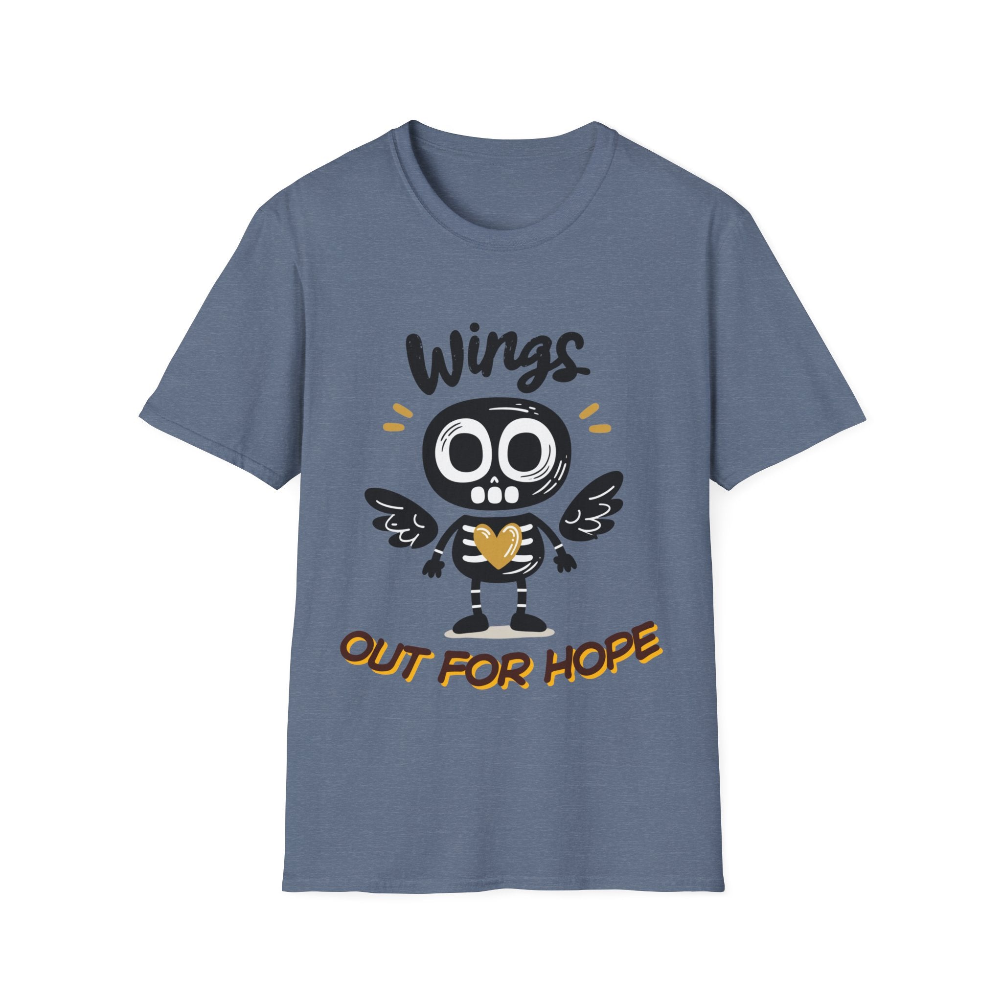 Wing Out for LOVE T-Shirt – Positive Halloween Graphic Tee | Unisex Softstyle Cotton Shirt
