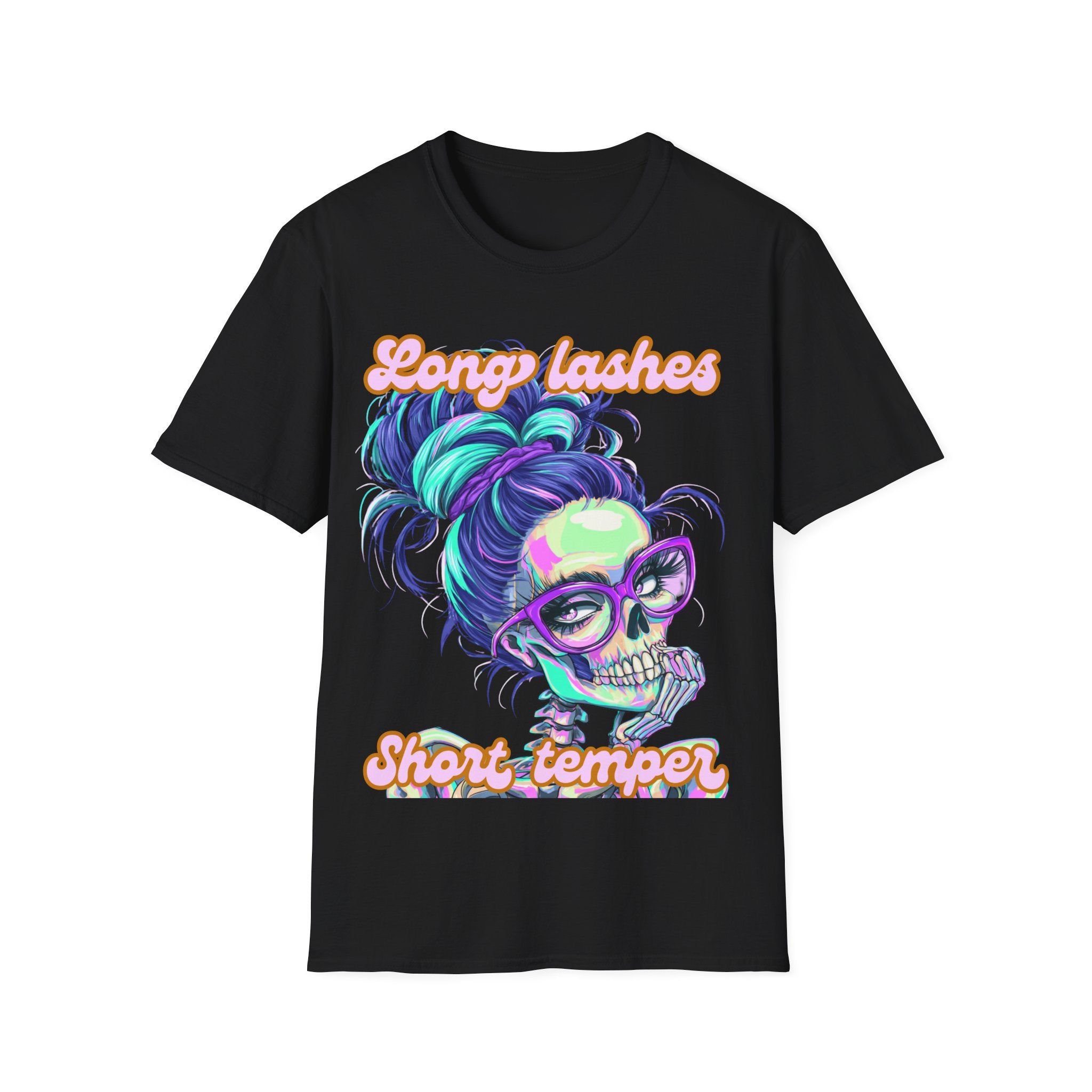 Long Lashes Short Temper Shirt | Funny Makeup T-Shirt | Sassy Beauty Graphic Tee | Lash Lover Gift | Unisex Top