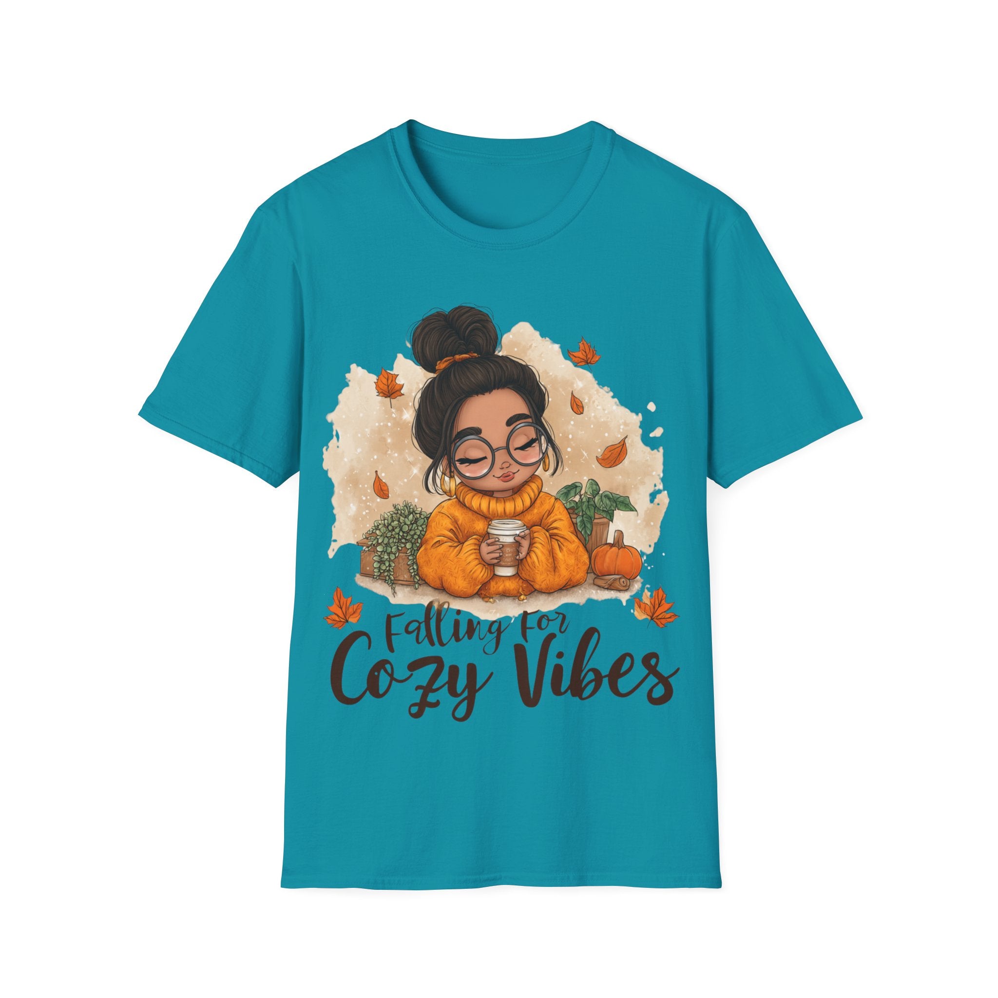 Falling Cozy Vibes Shirt | Autumn T-Shirt | Cozy Fall Graphic Tee | Cute Pumpkin Season Outfit | Unisex Top