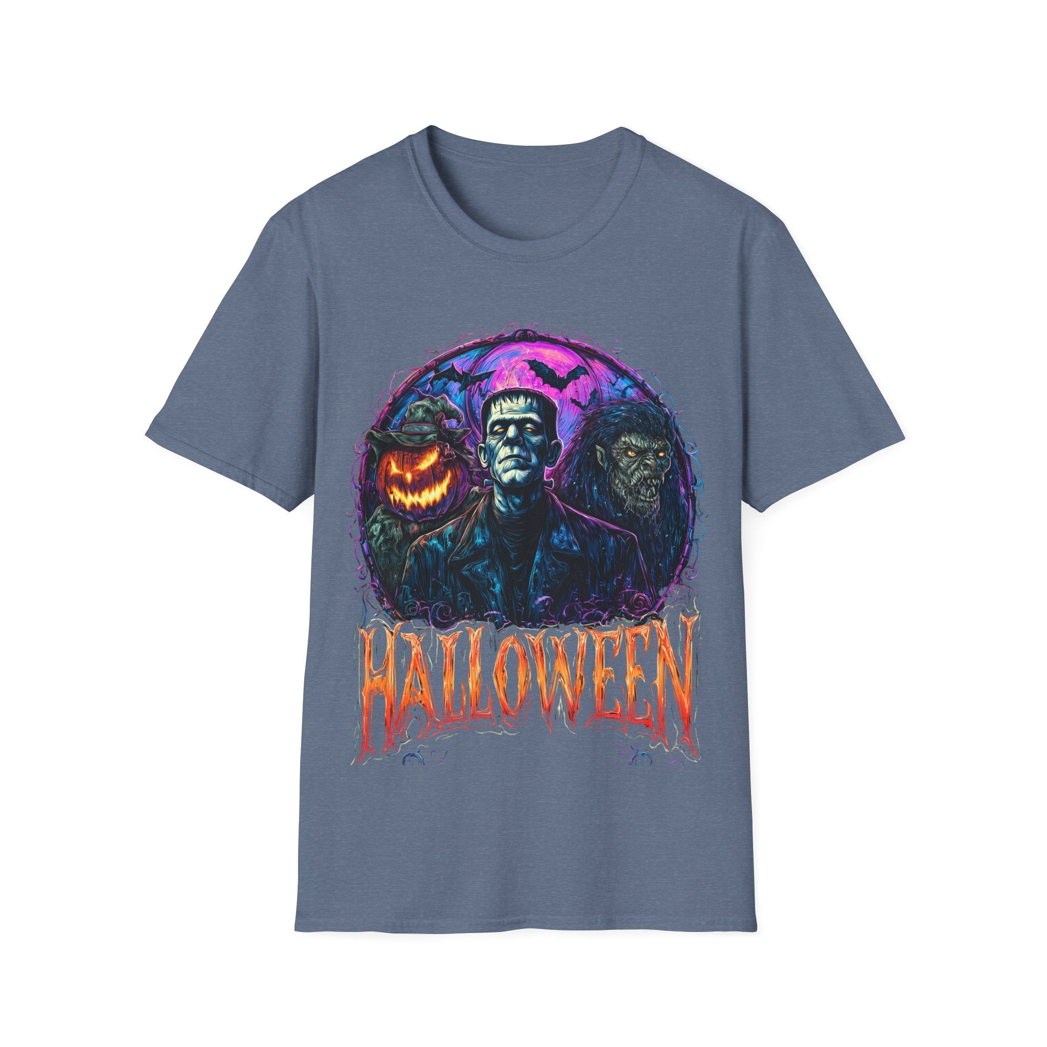 Frankenstein Scary Halloween Shirt – Ghosts, Pumpkins & Horror Graphic Tee