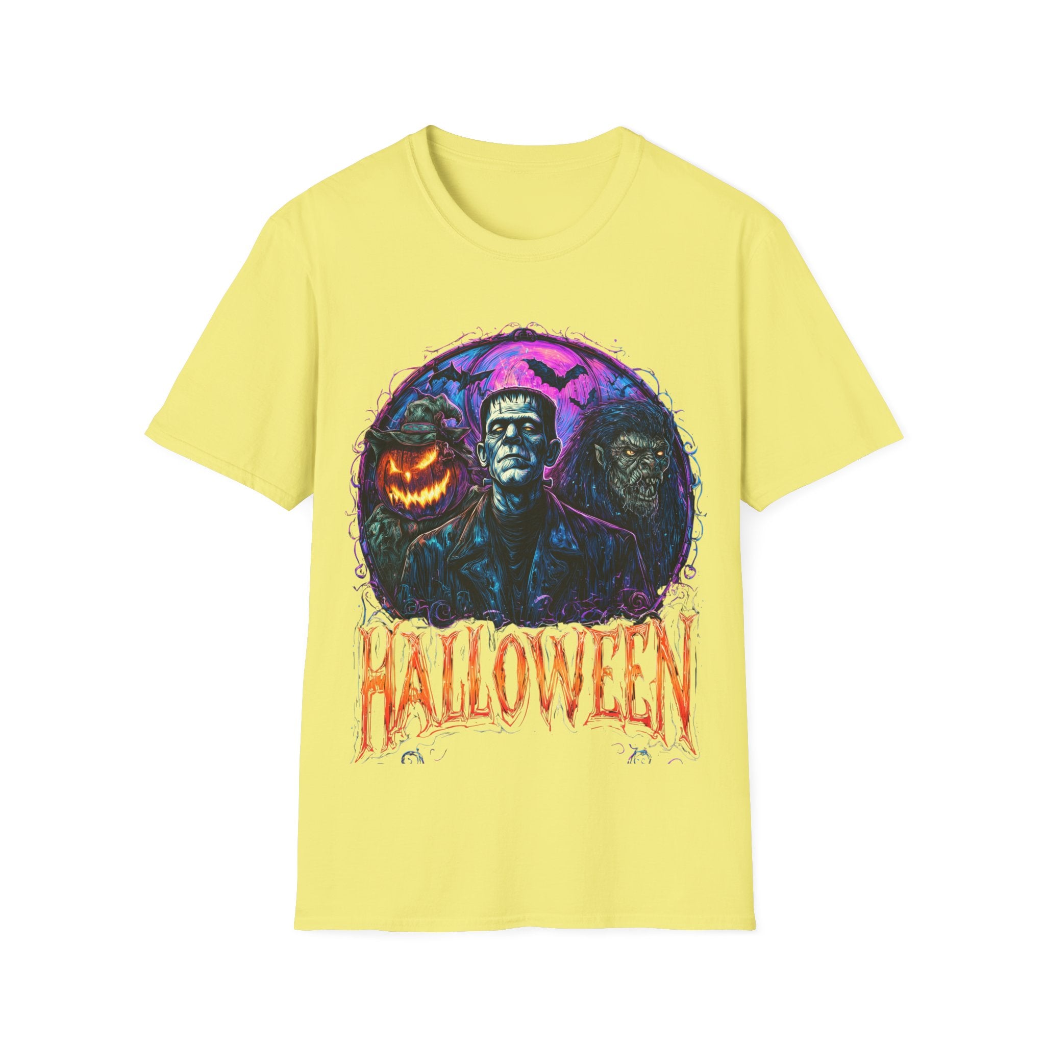 Frankenstein Scary Halloween Shirt – Ghosts, Pumpkins & Horror Graphic Tee