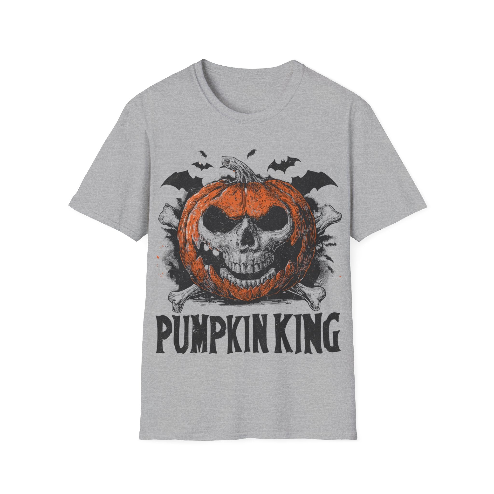 Pumpkin King Halloween Shirt – Gothic Skull Pumpkin Tee, Spooky Skeleton Jack O’Lantern Graphic Shirt