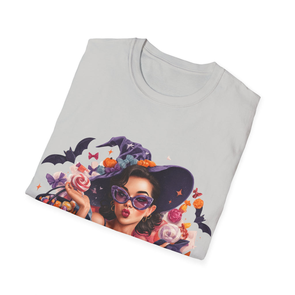 Halloween Aesthetic Witch Shirt – Retro Witch Candy Pumpkin – TeeSoftstyle T-Shirt