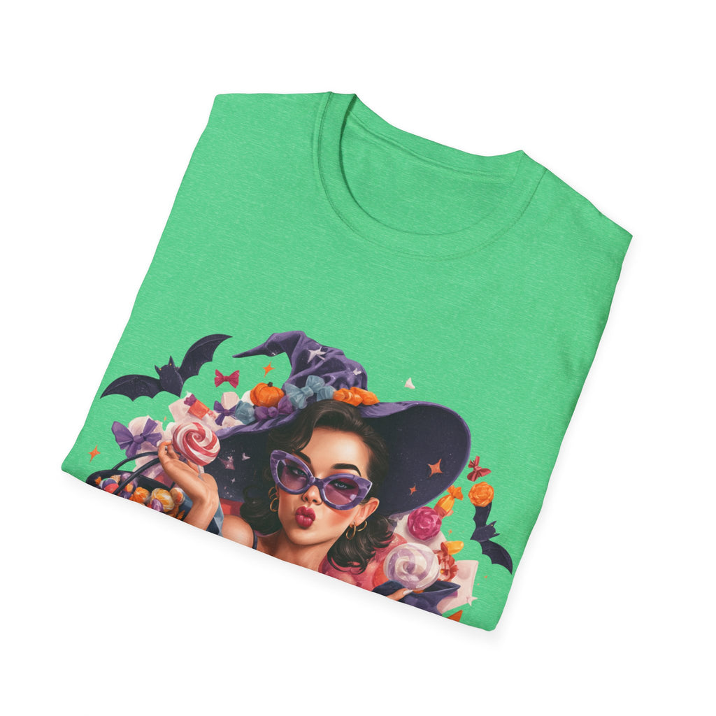 Halloween Aesthetic Witch Shirt – Retro Witch Candy Pumpkin – TeeSoftstyle T-Shirt