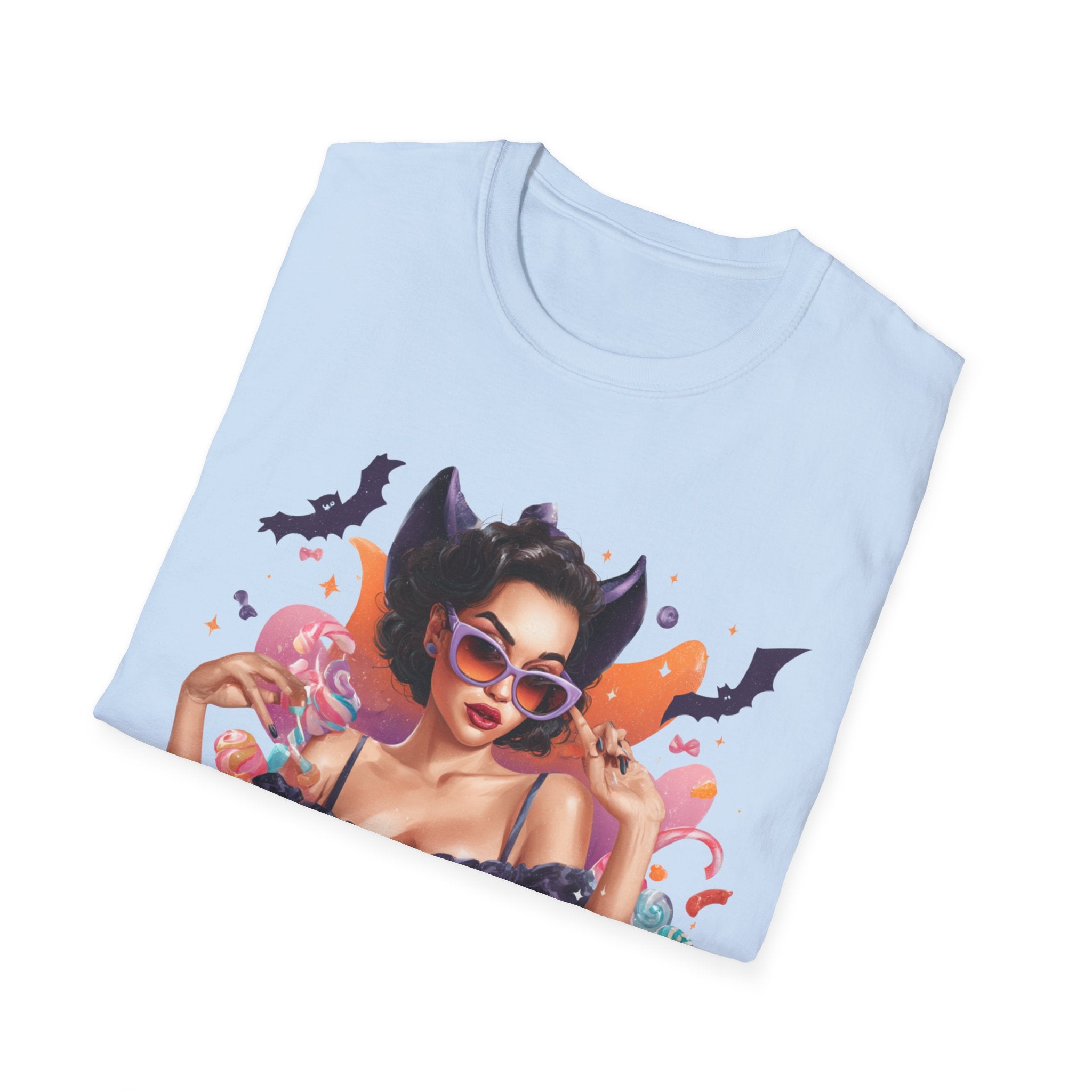 Trick or Treat Ya' Self Graphic Shirt - Witch Aesthetic Shirt – Trendy Halloween Shirt – Unisex Softstyle T-Shirt