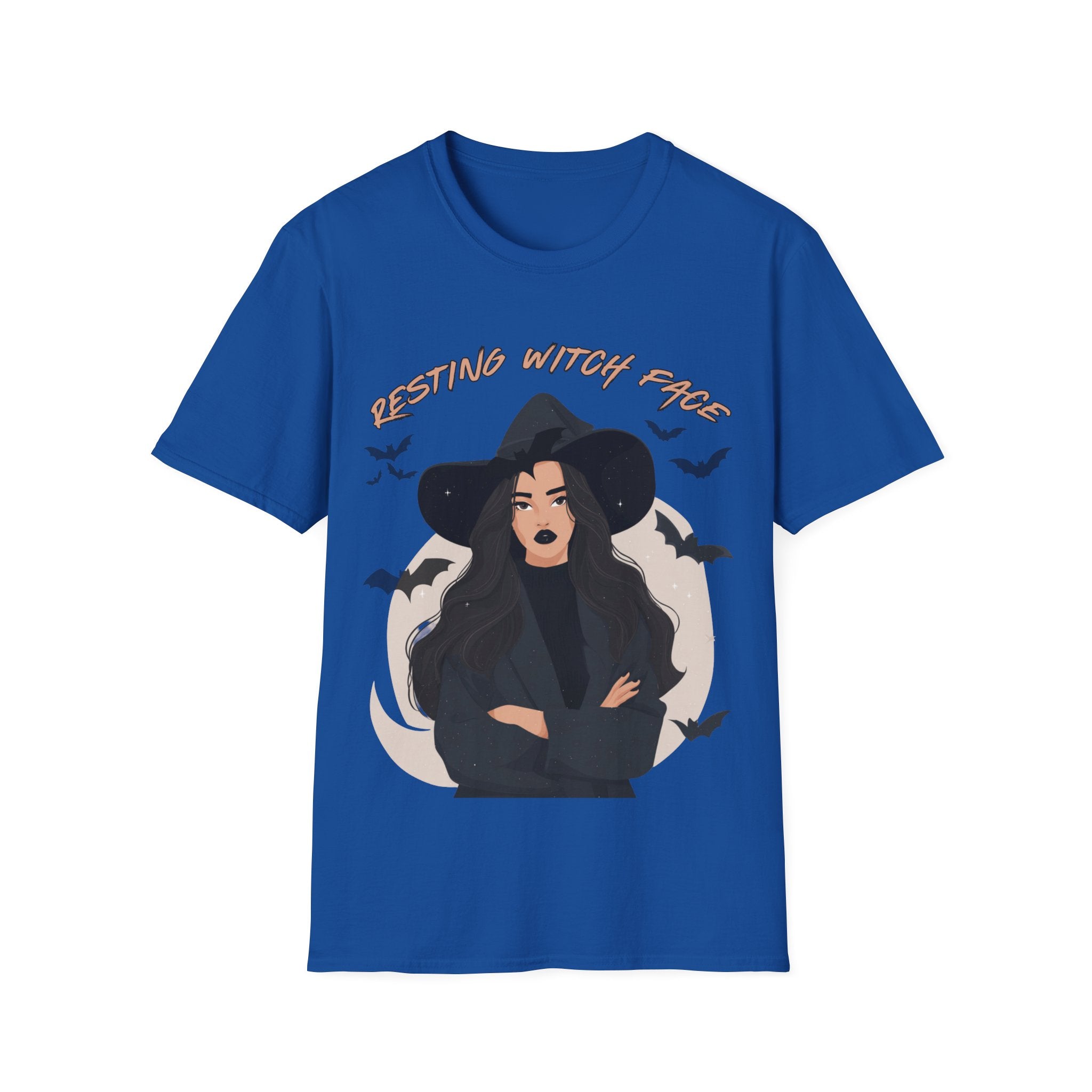 Resting Witch Face T-Shirt – Funny Halloween Graphic Tee for Women & Men | Unisex Cotton Shirt Softstyle T-Shirt