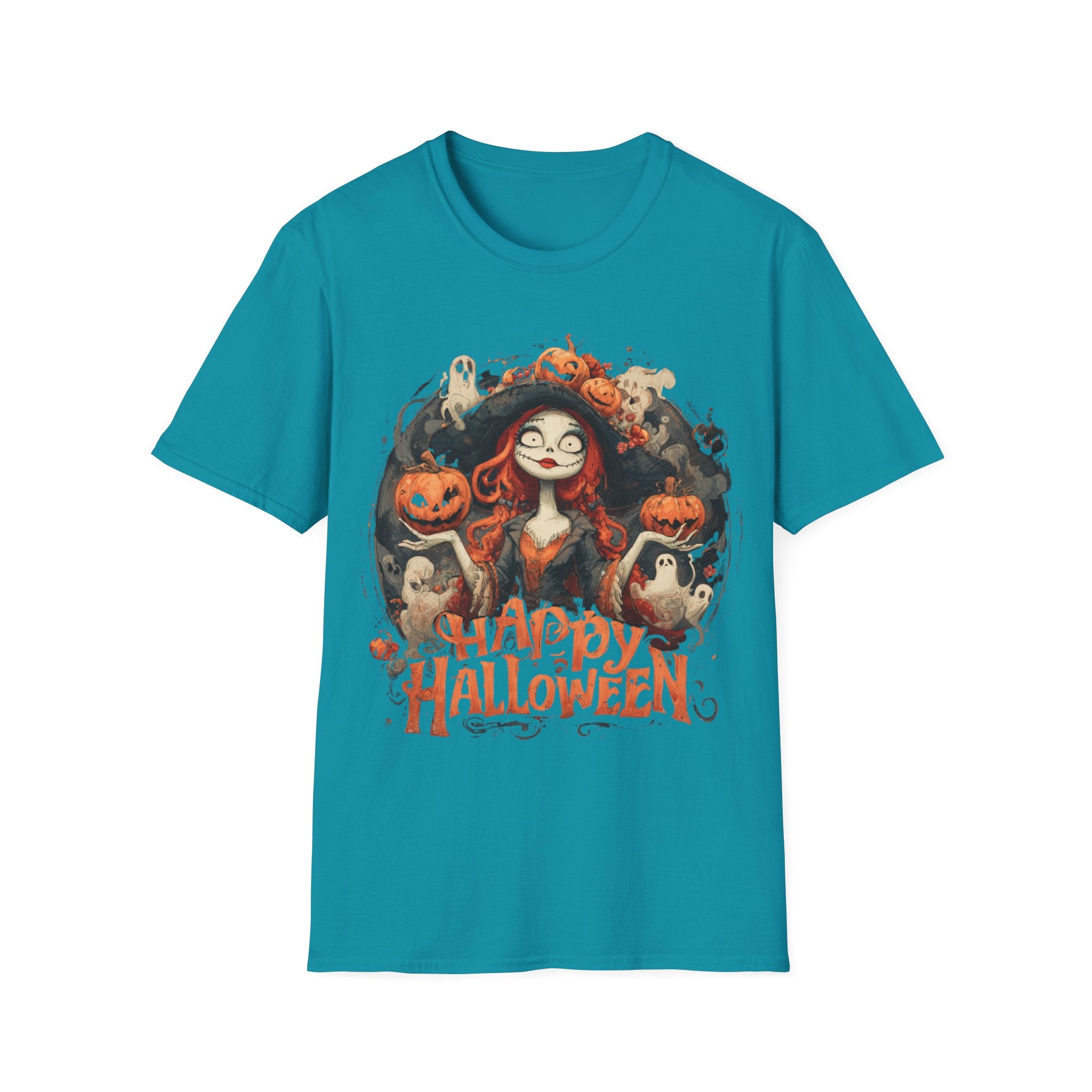 Happy Halloween Witch Shirt – Spooky Cute Pumpkin Witch Tee, Vintage Halloween Aesthetic Graphic Shirt