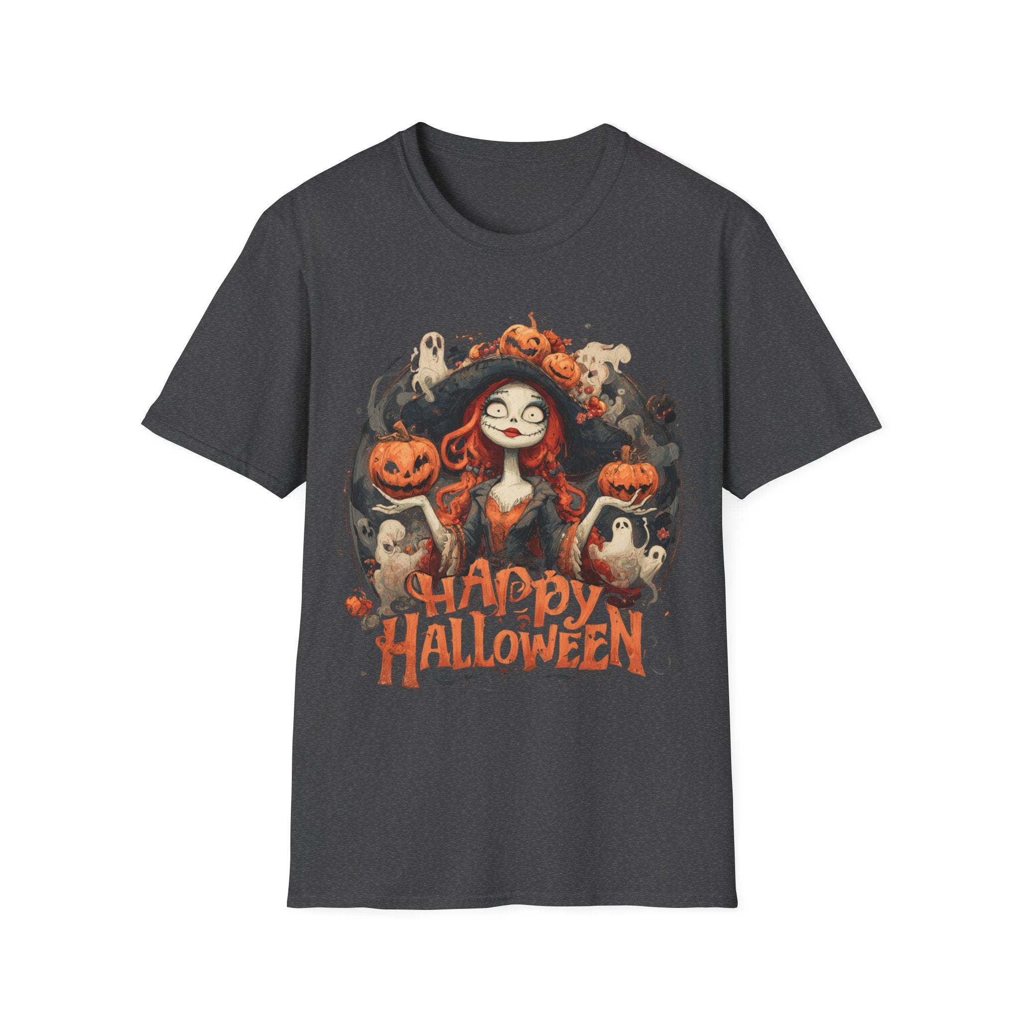 Happy Halloween Witch Shirt – Spooky Cute Pumpkin Witch Tee, Vintage Halloween Aesthetic Graphic Shirt
