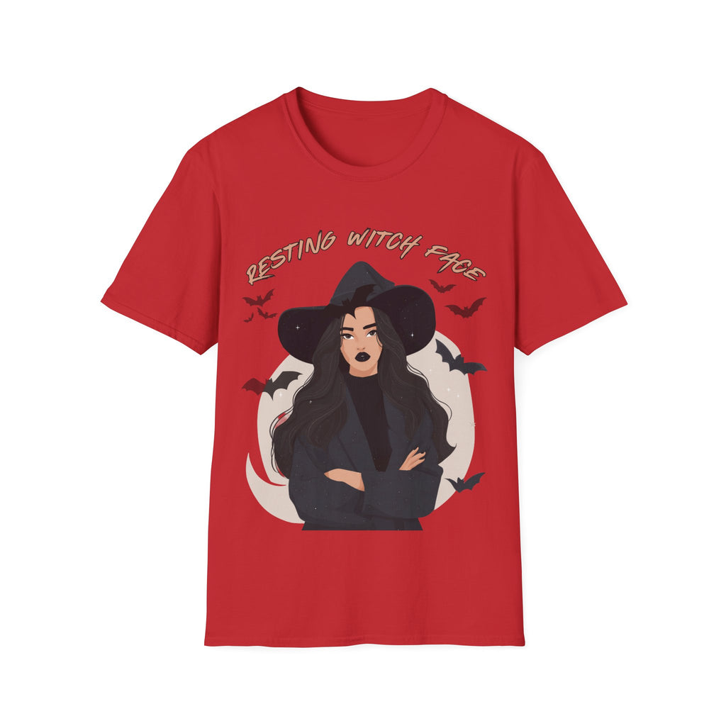 Resting Witch Face T-Shirt – Funny Halloween Graphic Tee for Women & Men | Unisex Cotton Shirt Softstyle T-Shirt