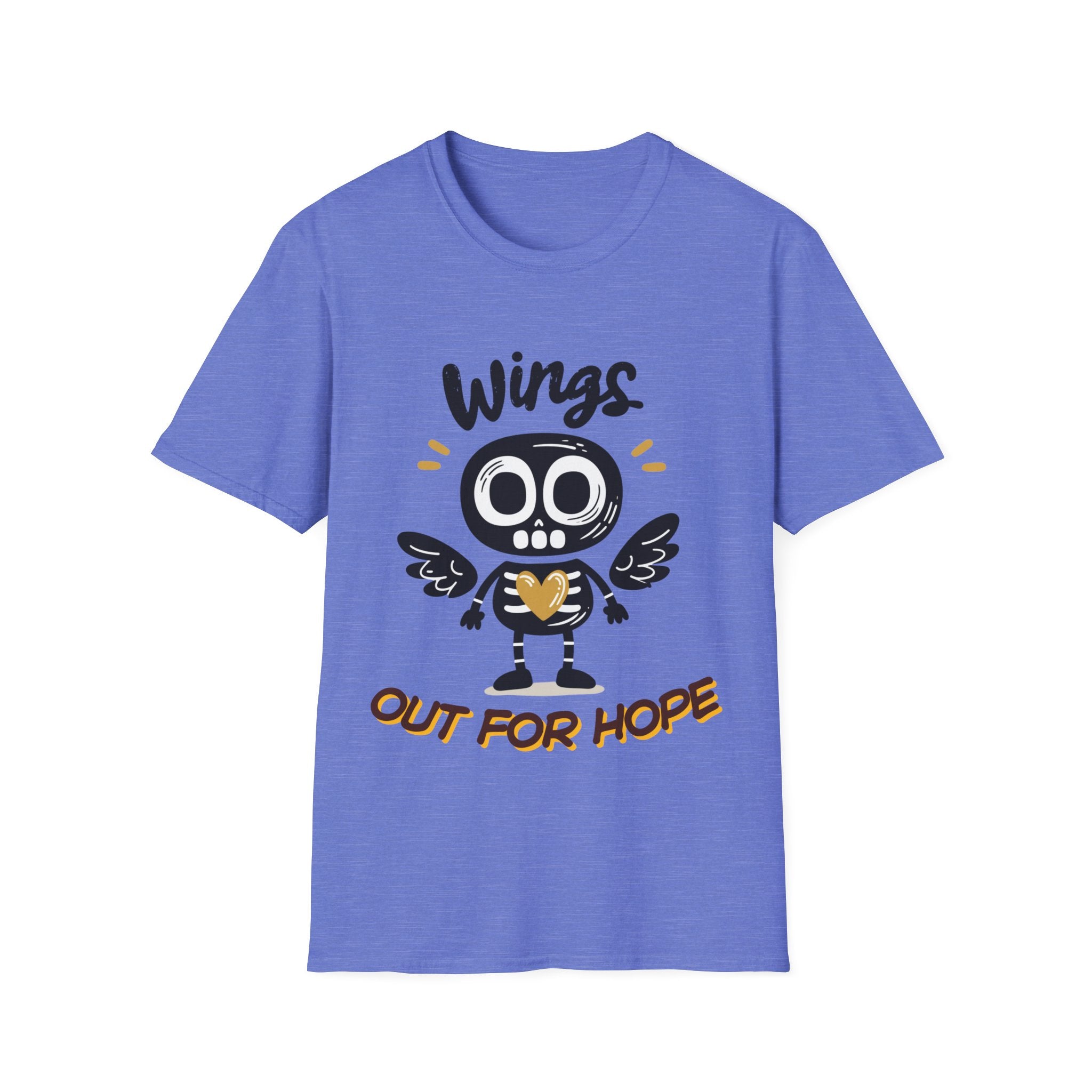 Wing Out for LOVE T-Shirt – Positive Halloween Graphic Tee | Unisex Softstyle Cotton Shirt