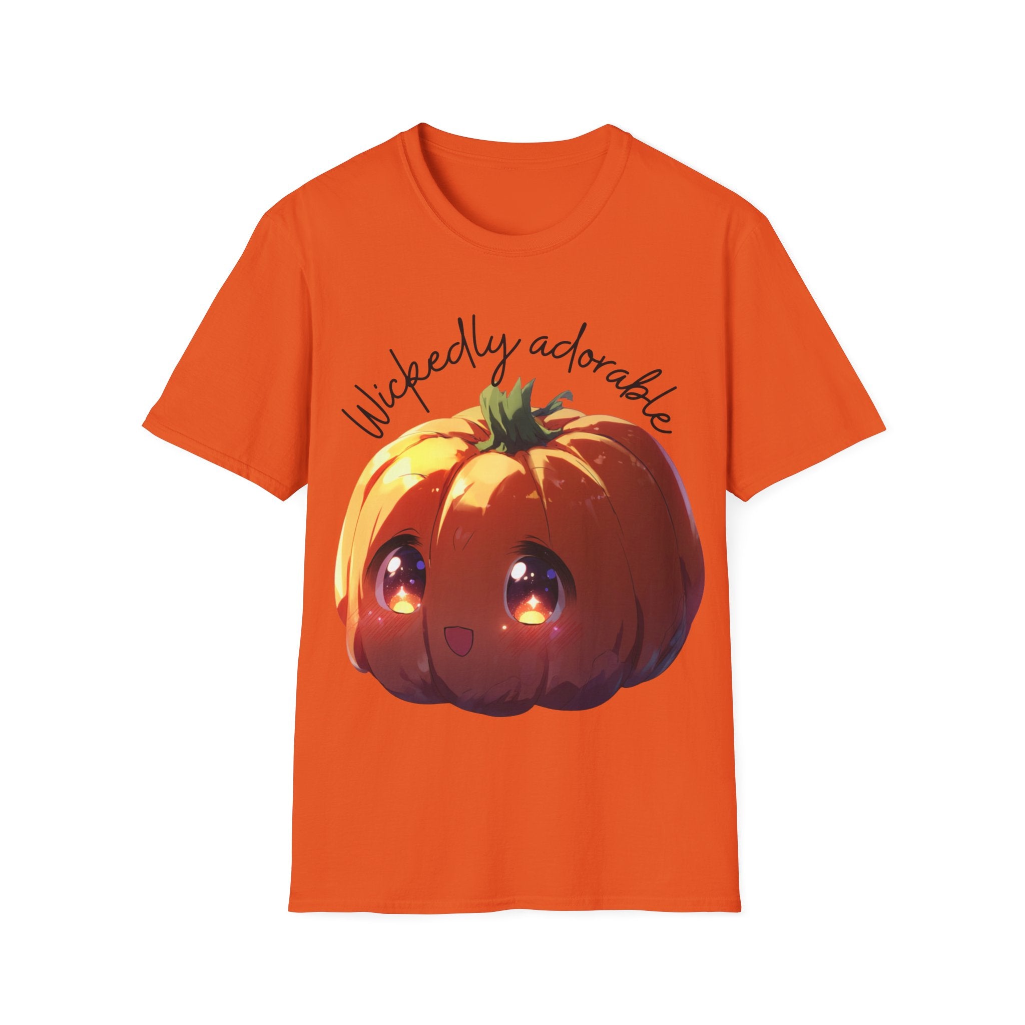 Wickedly Adorable Shirt | Cute Halloween T-Shirt | pumpkin head Graphic Tee | Spooky Season Outfit | Fall Party Topv