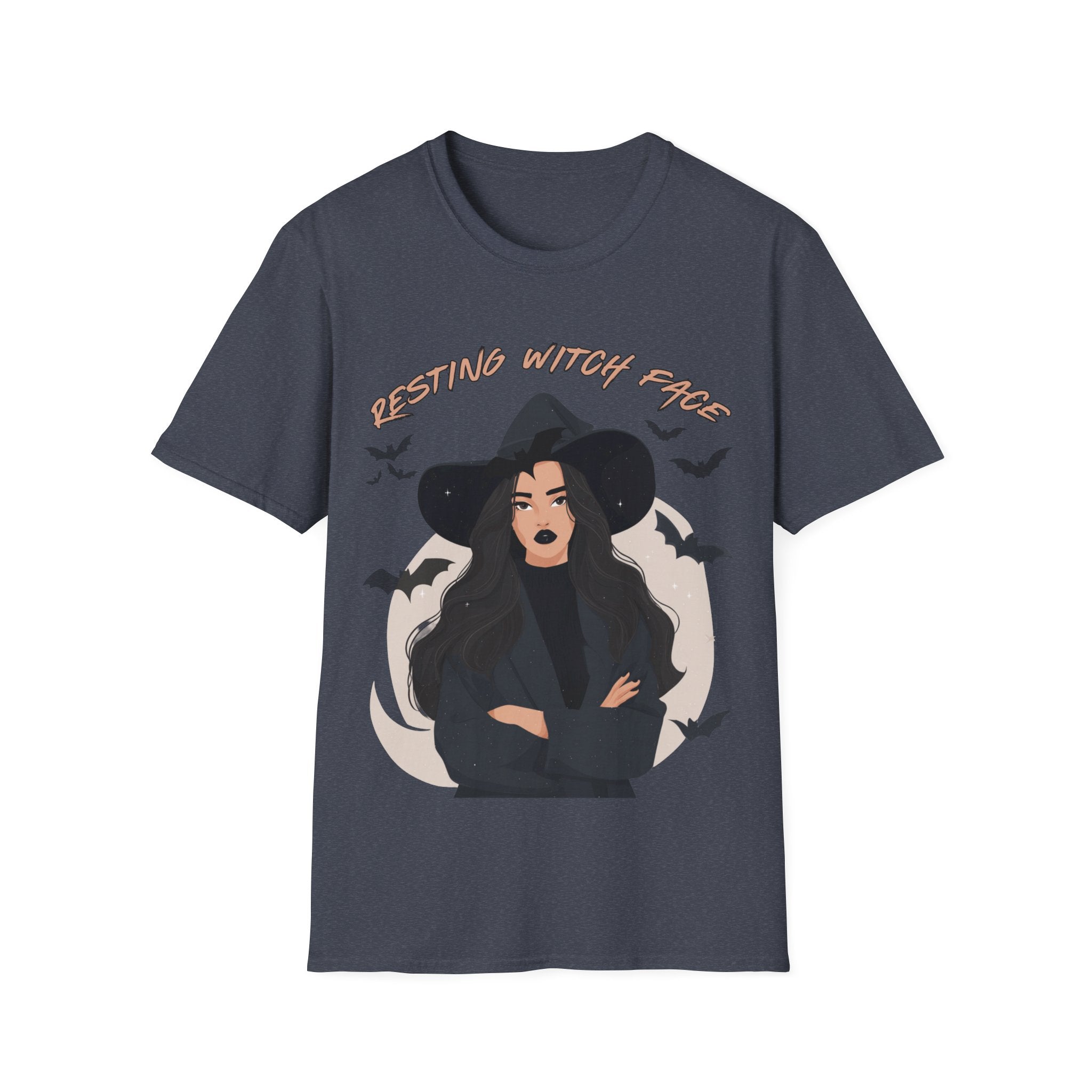 Resting Witch Face T-Shirt – Funny Halloween Graphic Tee for Women & Men | Unisex Cotton Shirt Softstyle T-Shirt