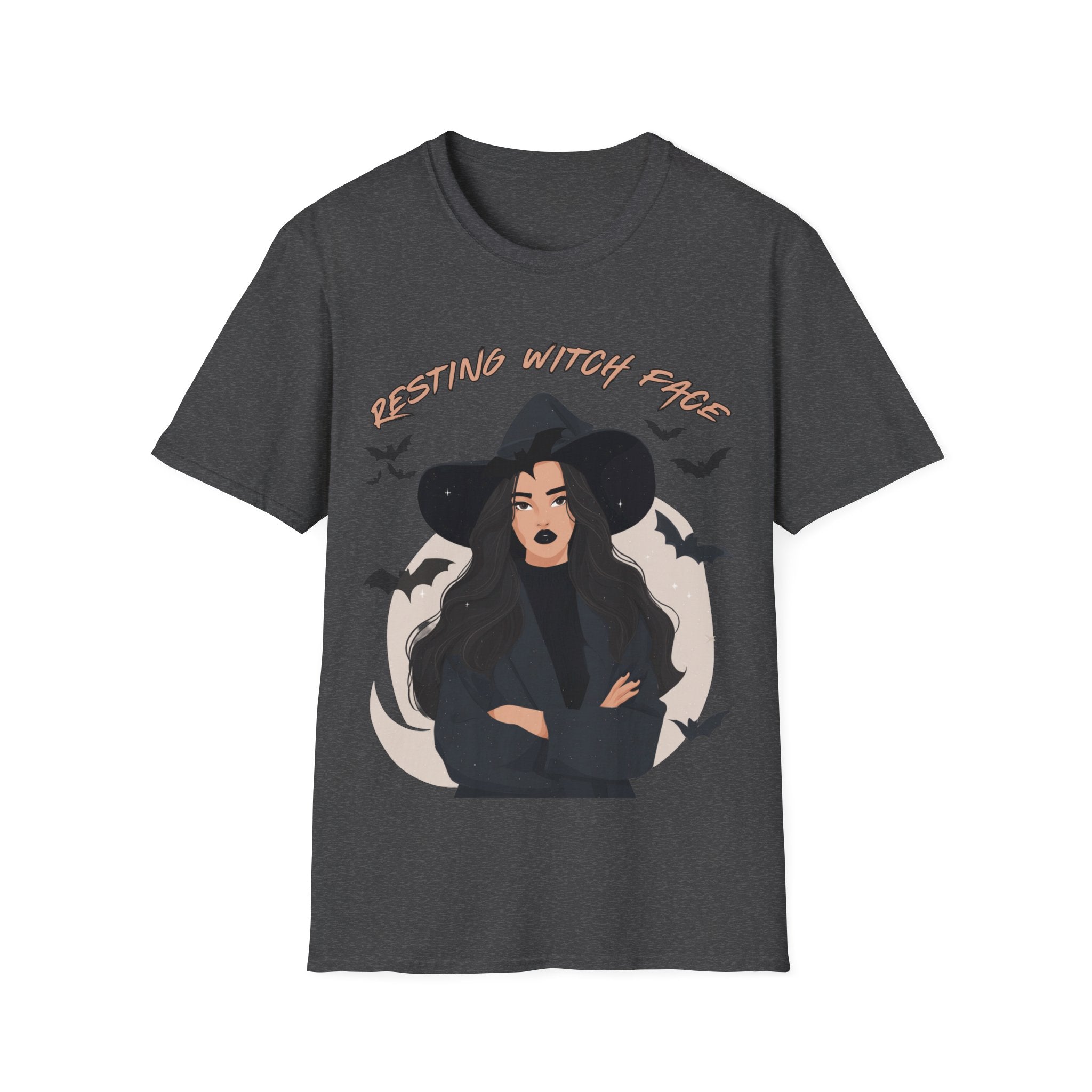 Resting Witch Face T-Shirt – Funny Halloween Graphic Tee for Women & Men | Unisex Cotton Shirt Softstyle T-Shirt