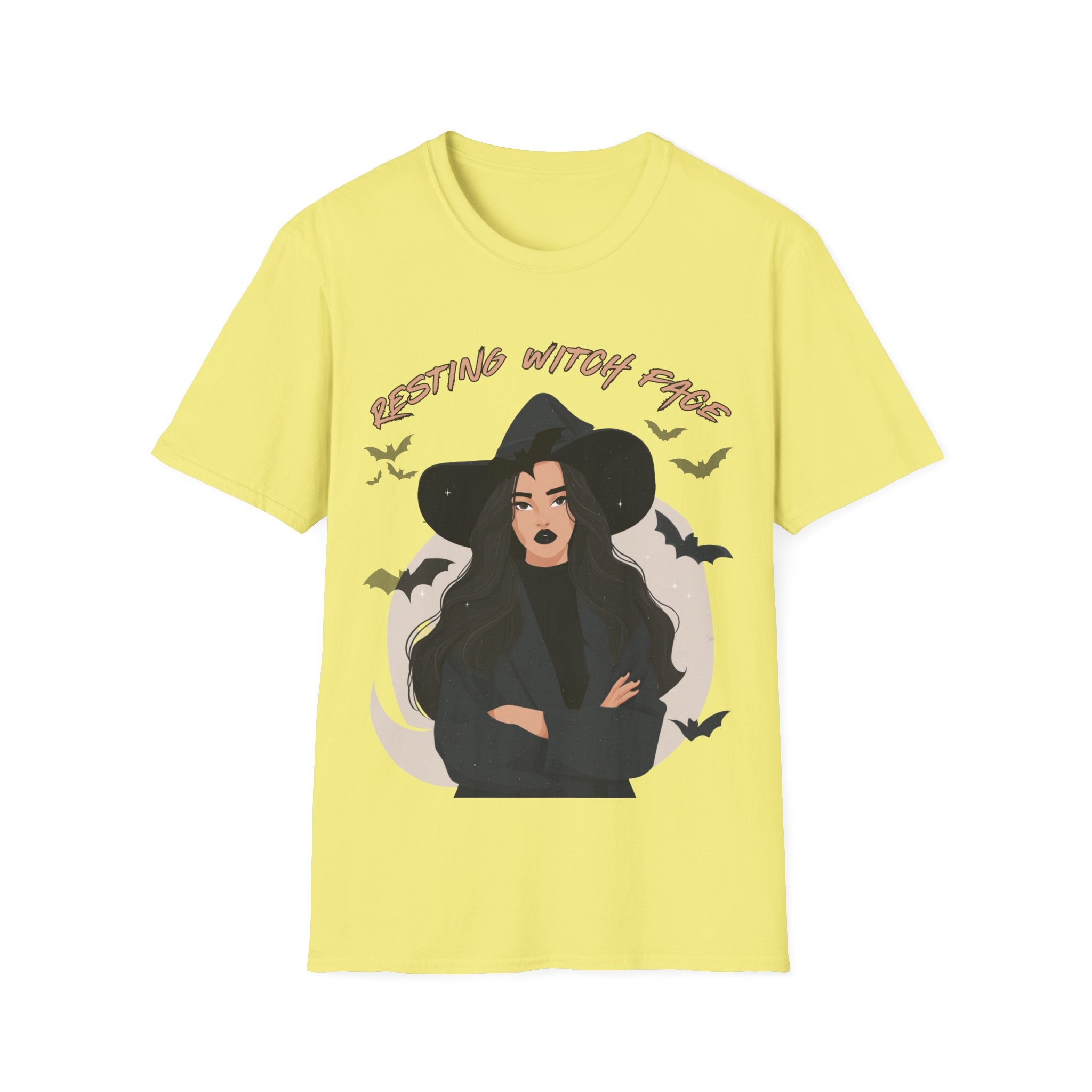 Resting Witch Face T-Shirt – Funny Halloween Graphic Tee for Women & Men | Unisex Cotton Shirt Softstyle T-Shirt
