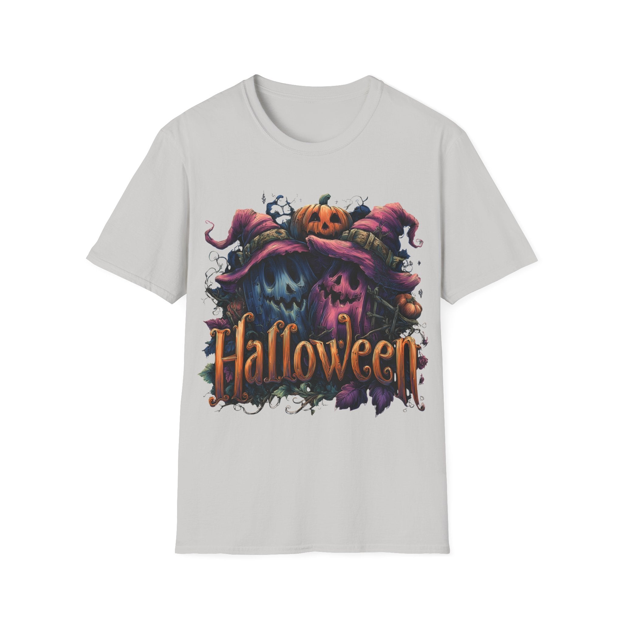 Whimsical Ghost Pumpkins Halloween Shirt – Cute Witch Hat Pumpkin Tee, Spooky Season Aesthetic Graphic Tee