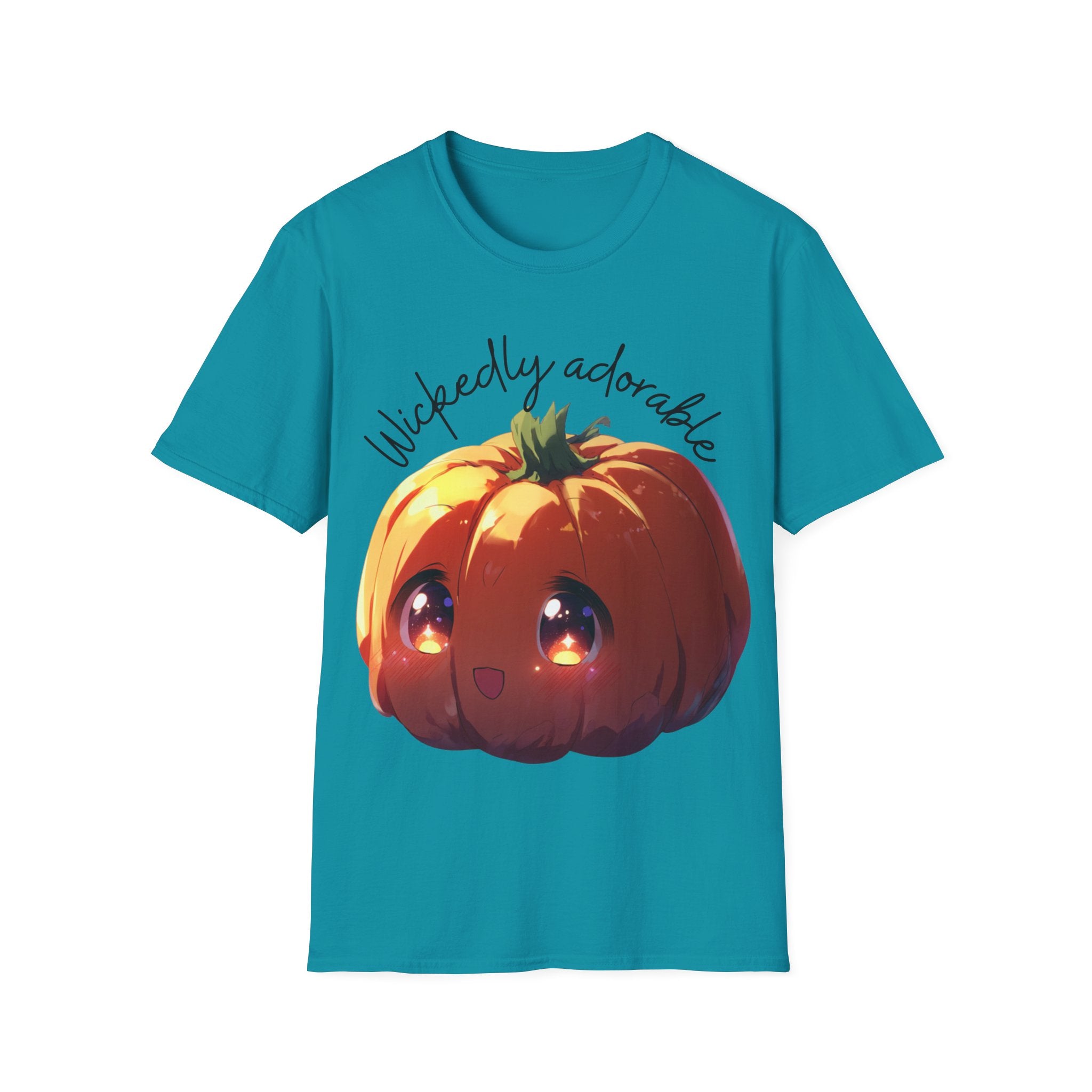 Wickedly Adorable Shirt | Cute Halloween T-Shirt | pumpkin head Graphic Tee | Spooky Season Outfit | Fall Party Topv