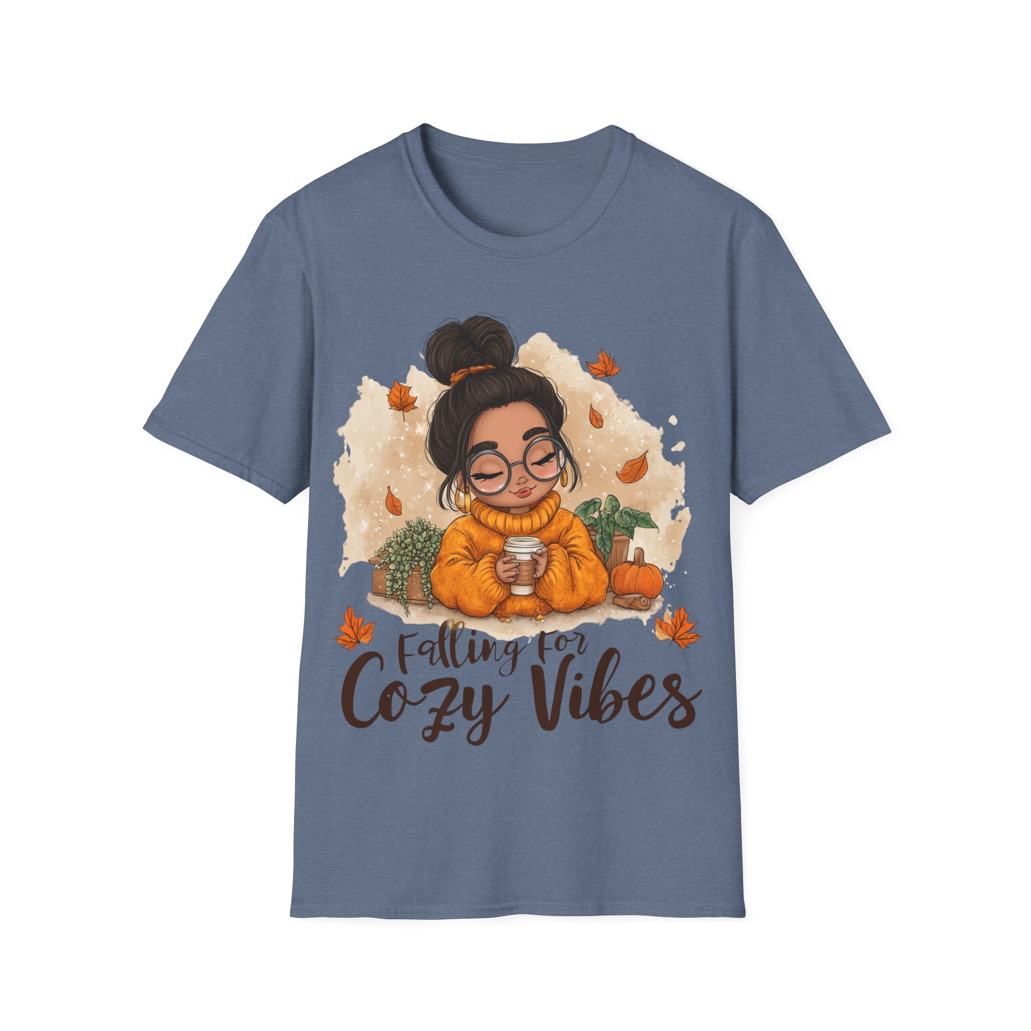Falling Cozy Vibes Shirt | Autumn T-Shirt | Cozy Fall Graphic Tee | Cute Pumpkin Season Outfit | Unisex Top