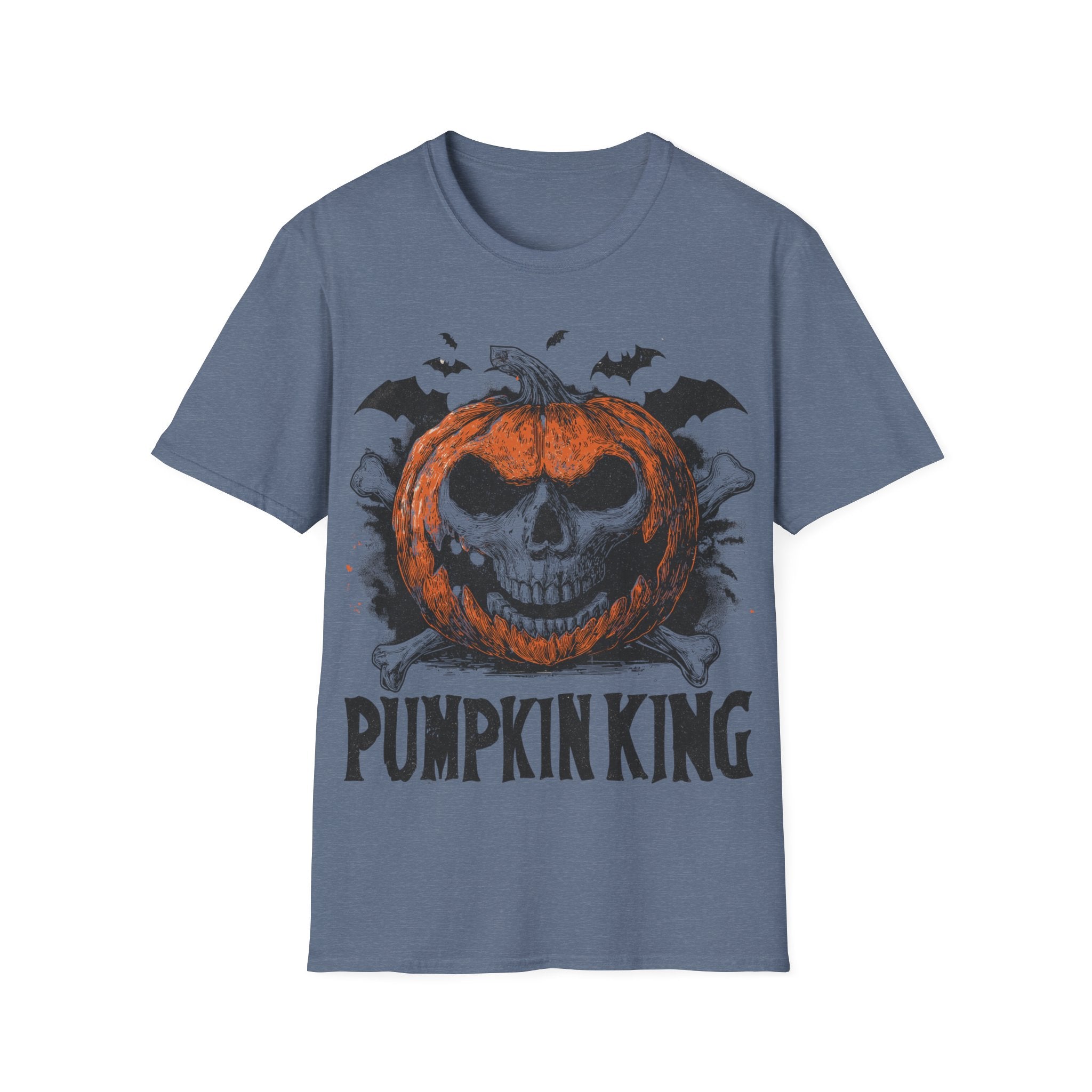 Pumpkin King Halloween Shirt – Gothic Skull Pumpkin Tee, Spooky Skeleton Jack O’Lantern Graphic Shirt